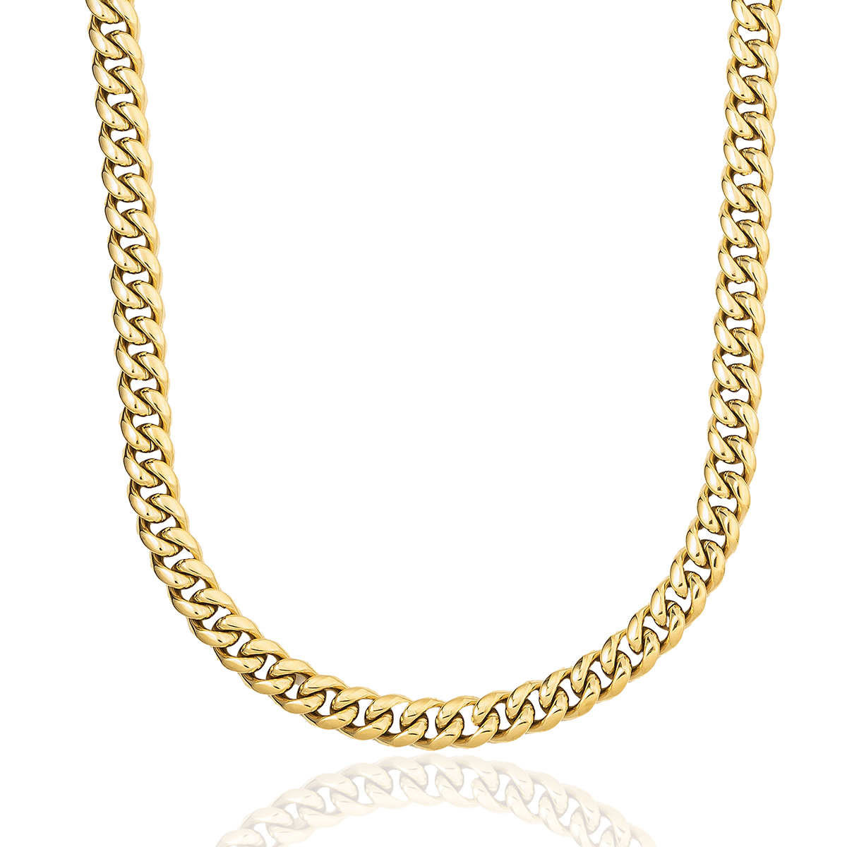 GLD Men Miami Cuban Link Chain in Yellow Gold - 8 mm