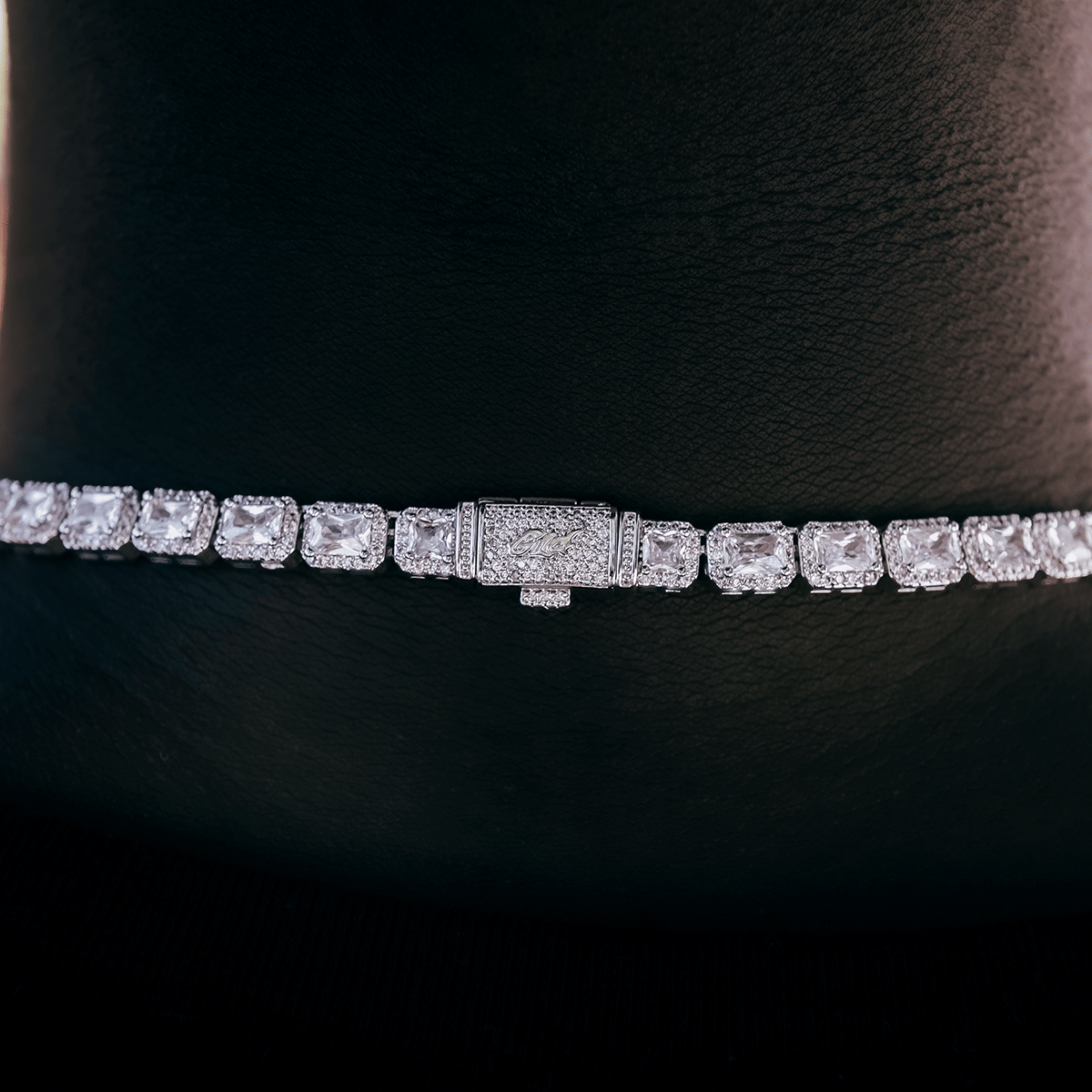 GLD Men Diamond Cushion Cut Tennis Chain