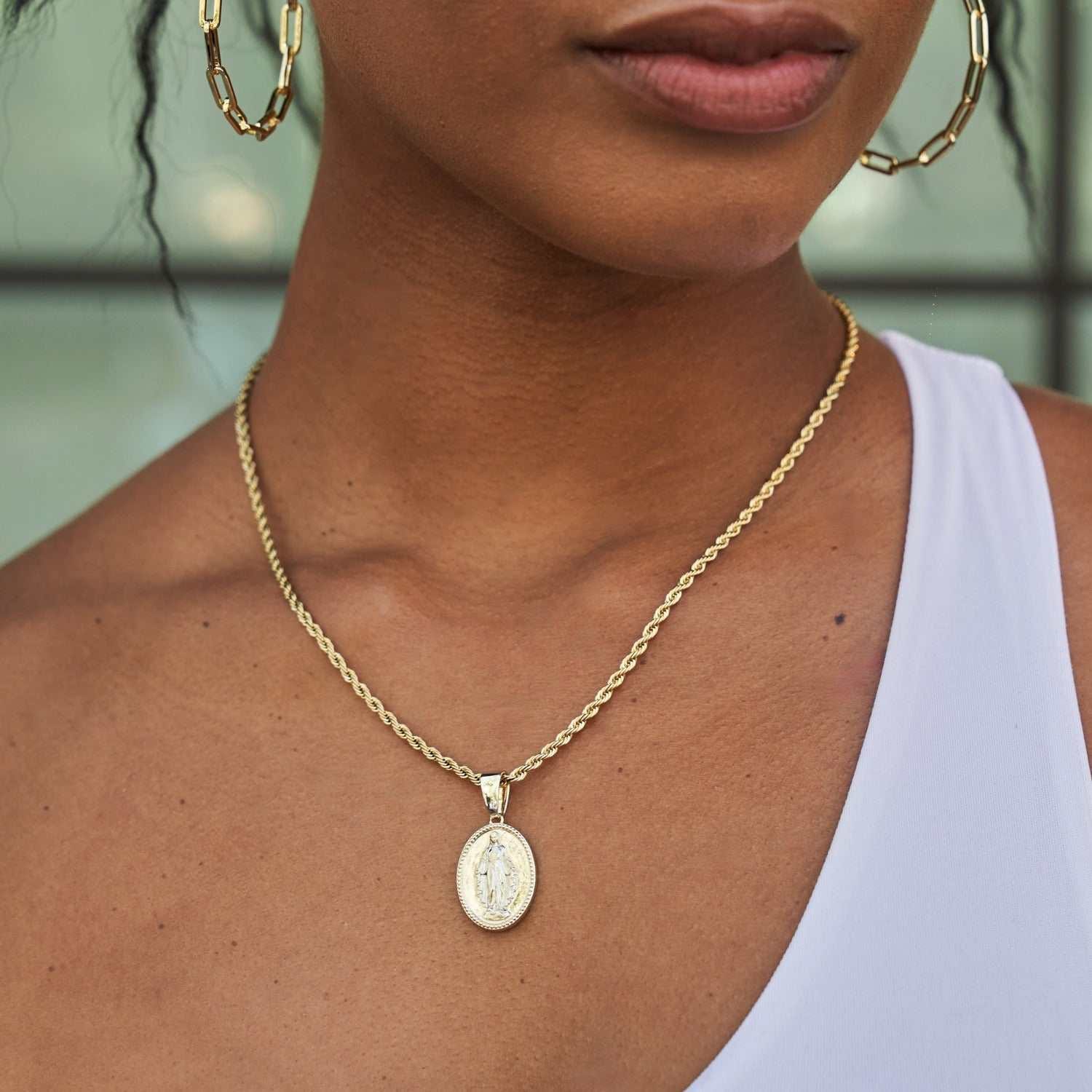 GLD Women Micro Lady of Guadalupe Pendant