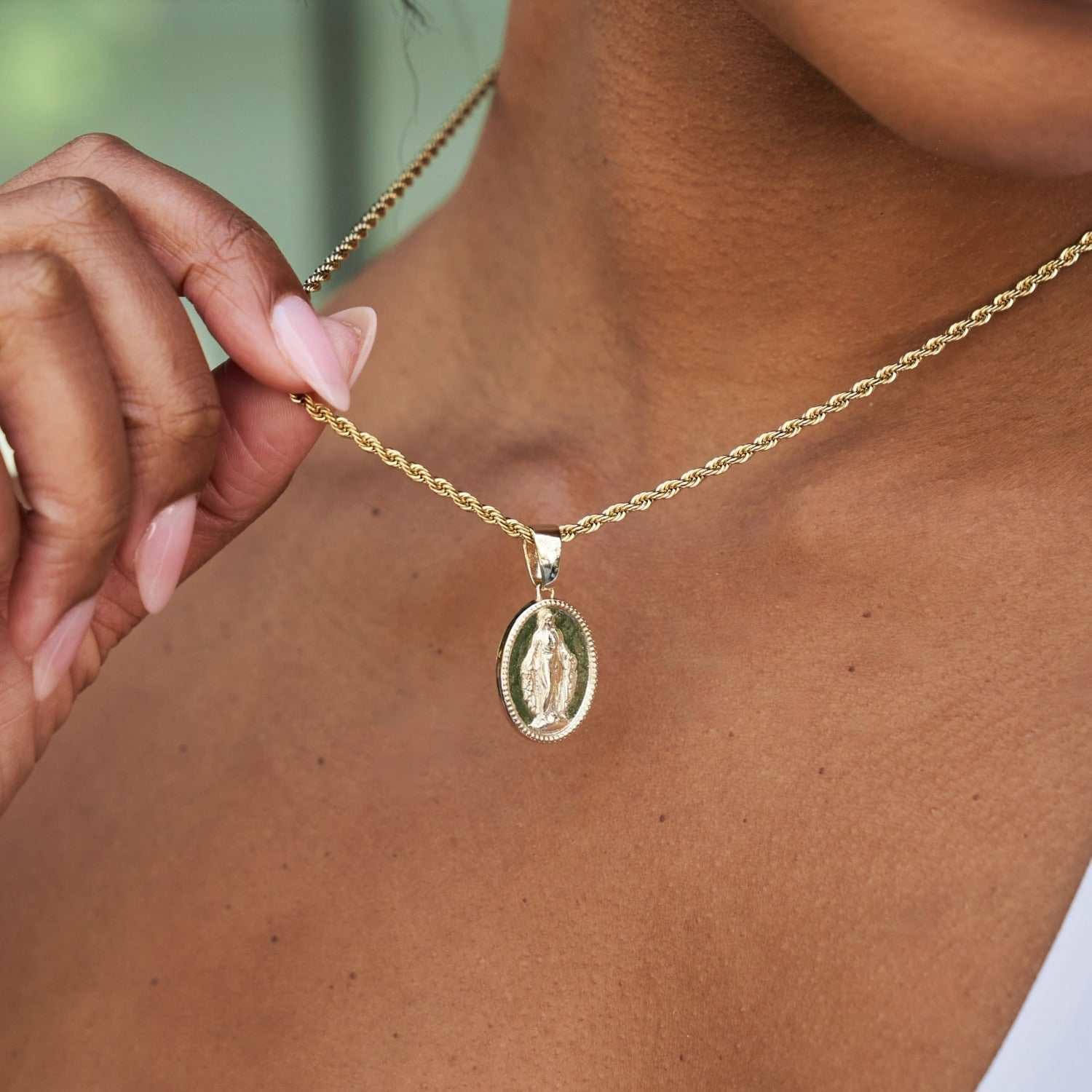 GLD Women Micro Lady of Guadalupe Pendant