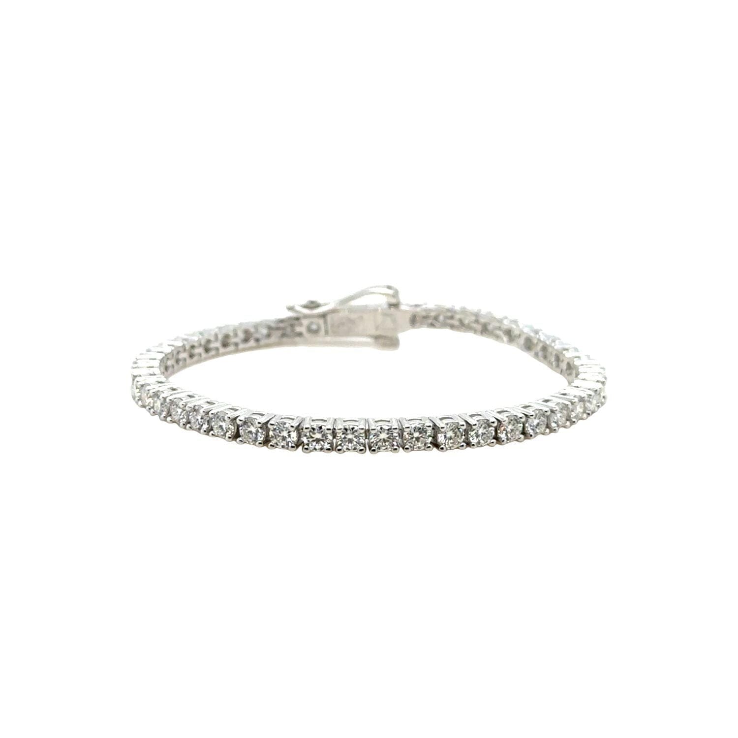 GLD Men Moissanite Diamond Tennis Bracelet in Sterling Silver - 3 mm