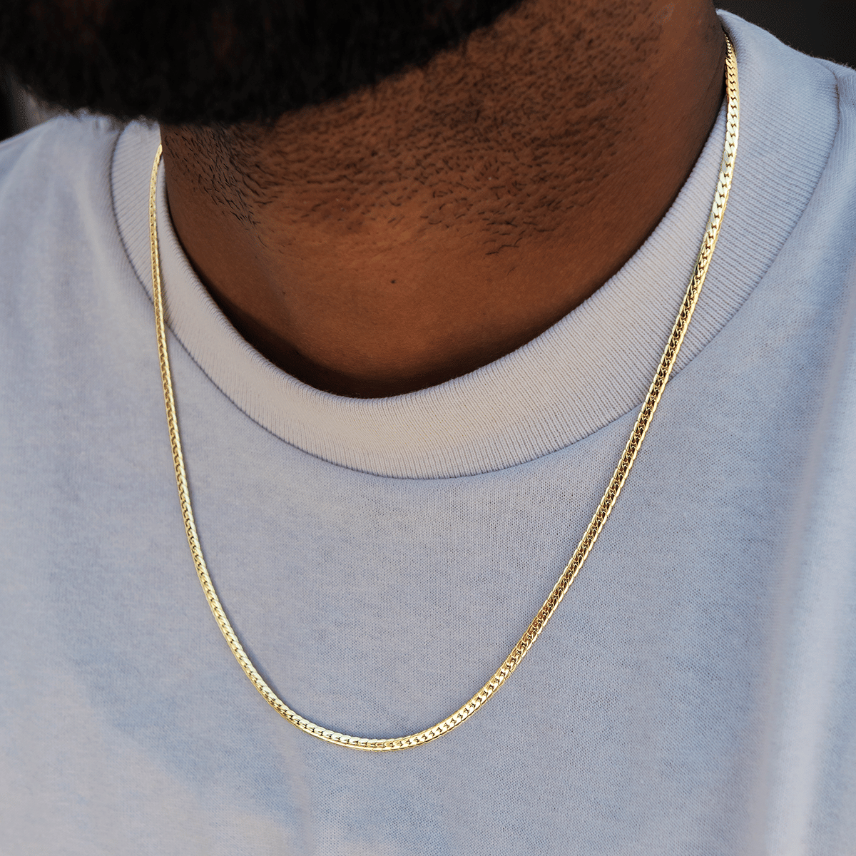 GLD Men South Beach Cuban™ Chain in Yellow Gold - 3 mm