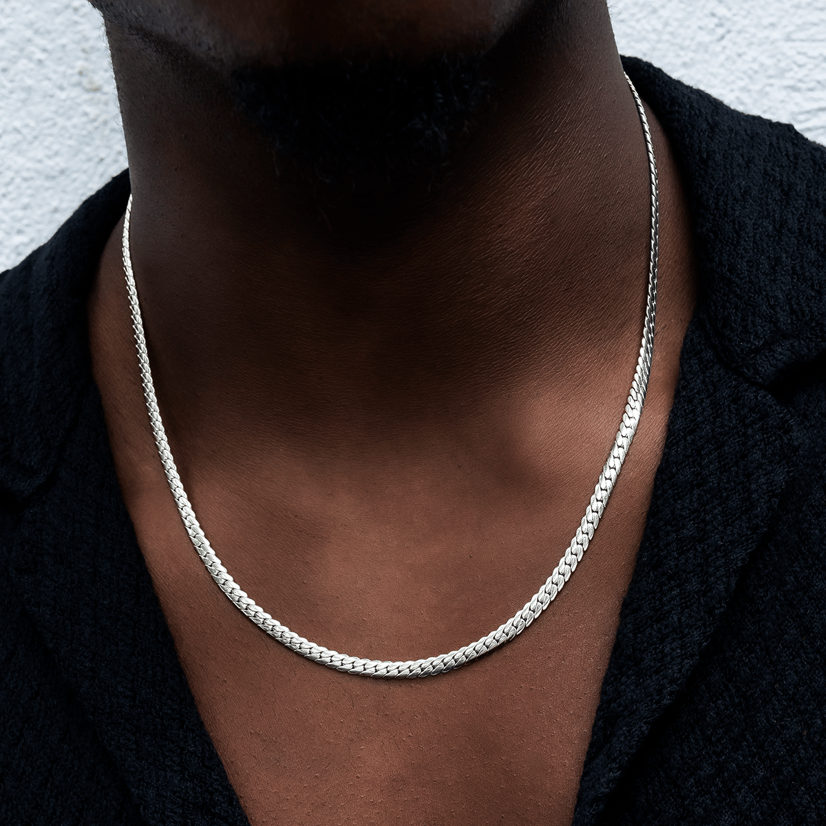 GLD Men South Beach Cuban™ Chain in White Gold - 5 mm