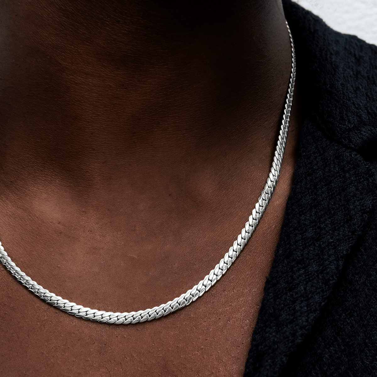 GLD Men South Beach Cuban™ Chain in White Gold - 5 mm