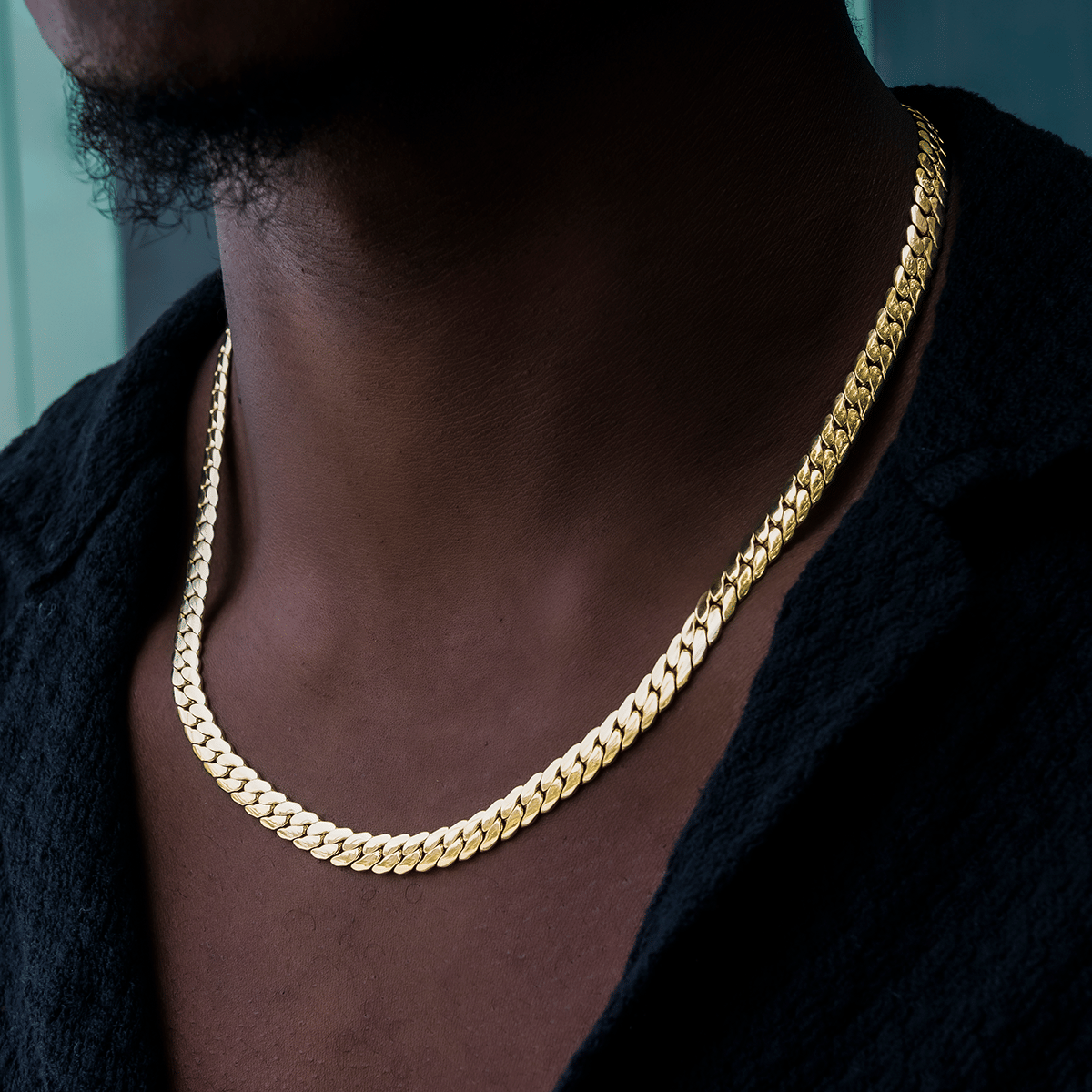 GLD Men South Beach Cuban™ Chain in Yellow Gold - 8 mm