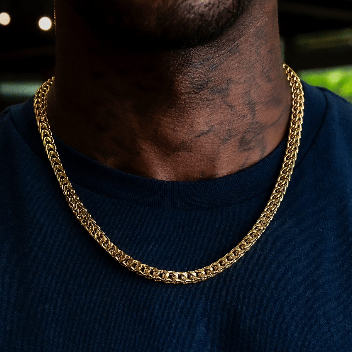 GLD Men Franco Chain in Yellow Gold - 6 mm