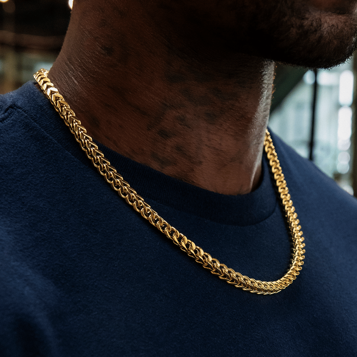 GLD Men Franco Chain in Yellow Gold - 6 mm