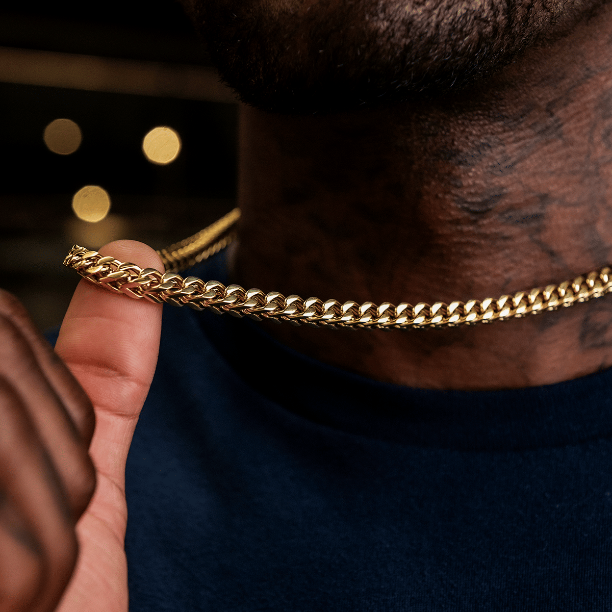 GLD Men Franco Chain in Yellow Gold - 6 mm