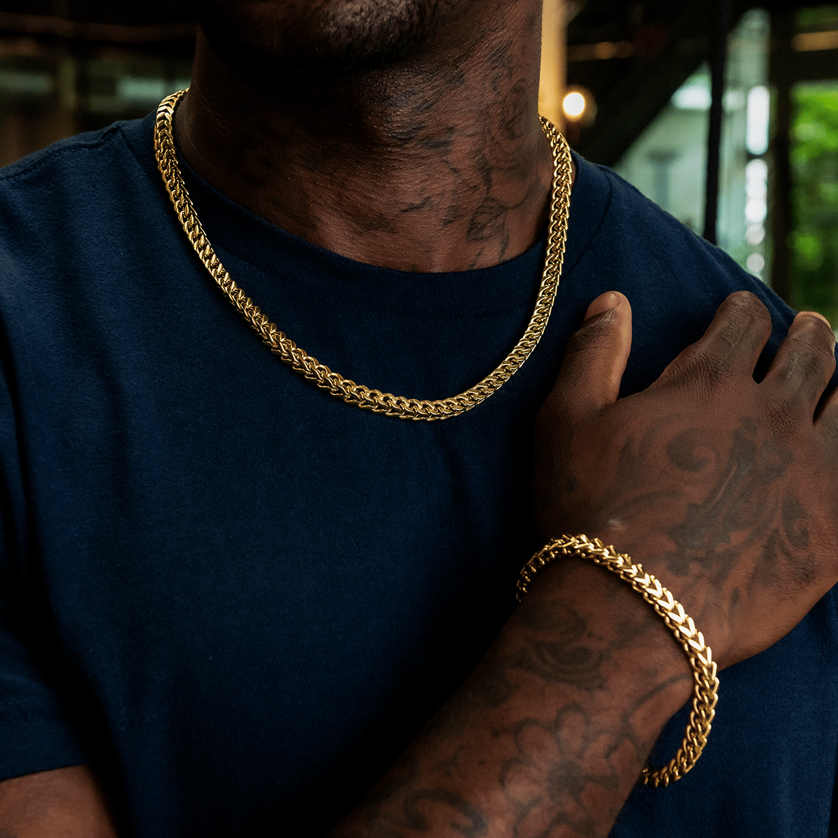 GLD Men Franco Chain in Yellow Gold - 6 mm