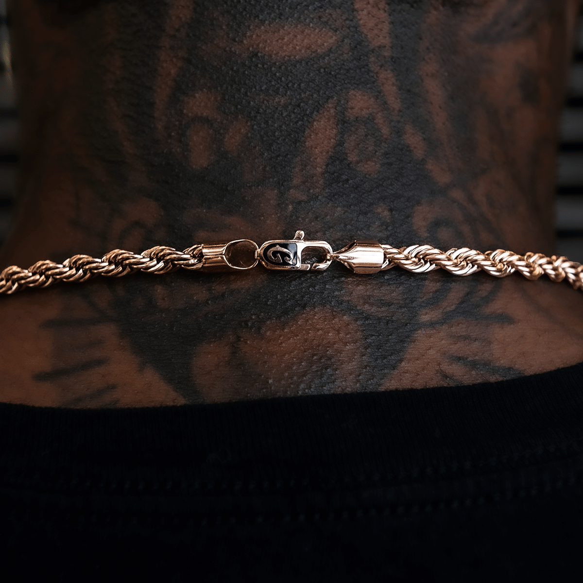 GLD Men Rope Chain in Rose Gold - 6 mm
