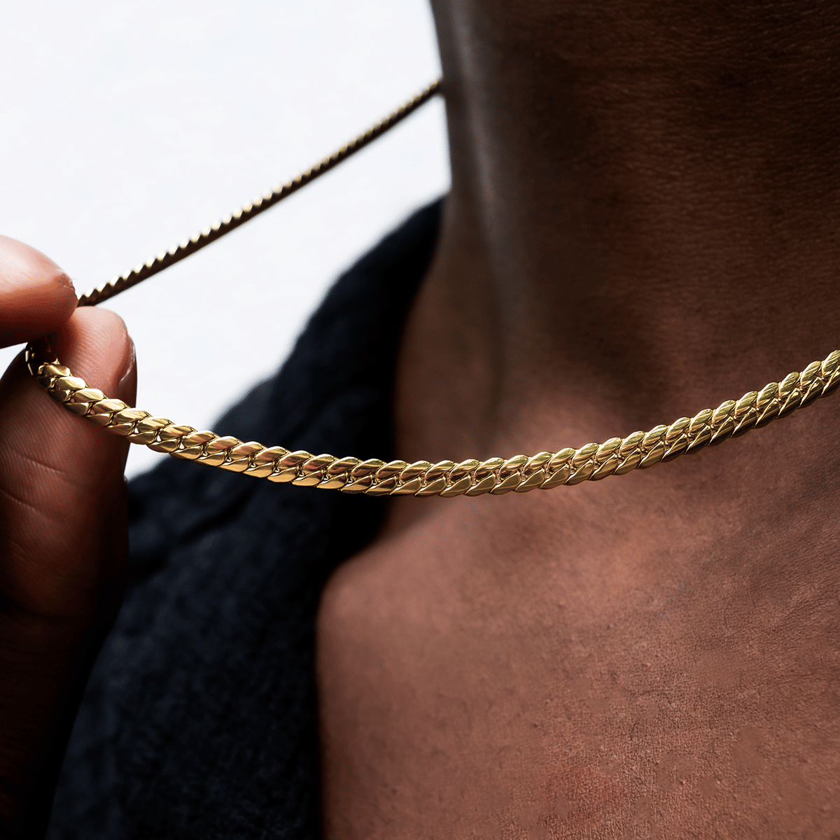 GLD Men South Beach Cuban™ Chain in Yellow Gold - 5 mm
