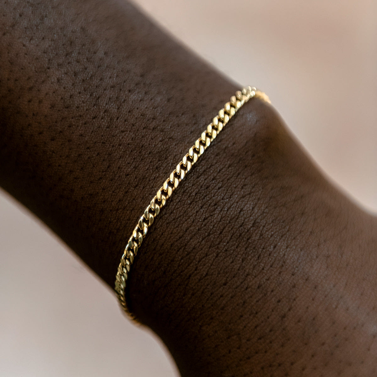 GLD PROMO Micro Cuban Bracelet in Yellow Gold - 3 mm