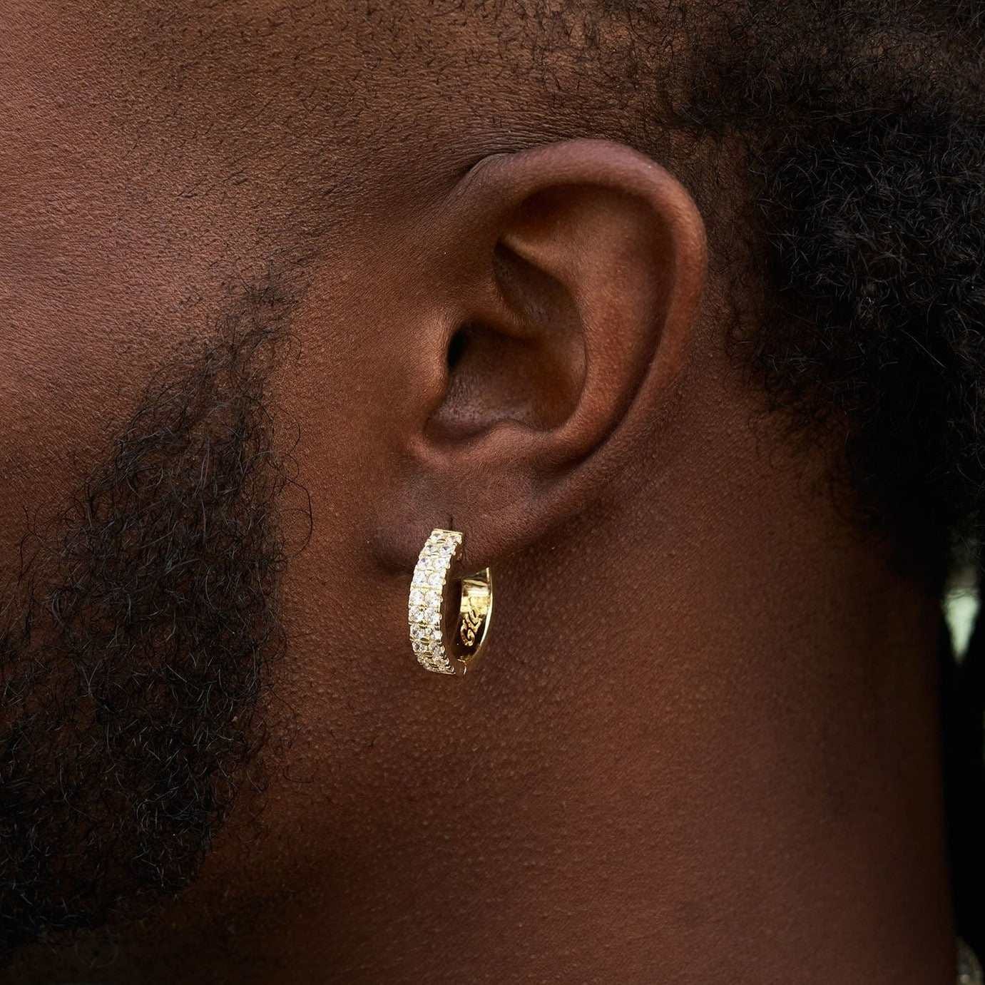 GLD PROMO Double Row Hoop Earrings in Yellow Gold