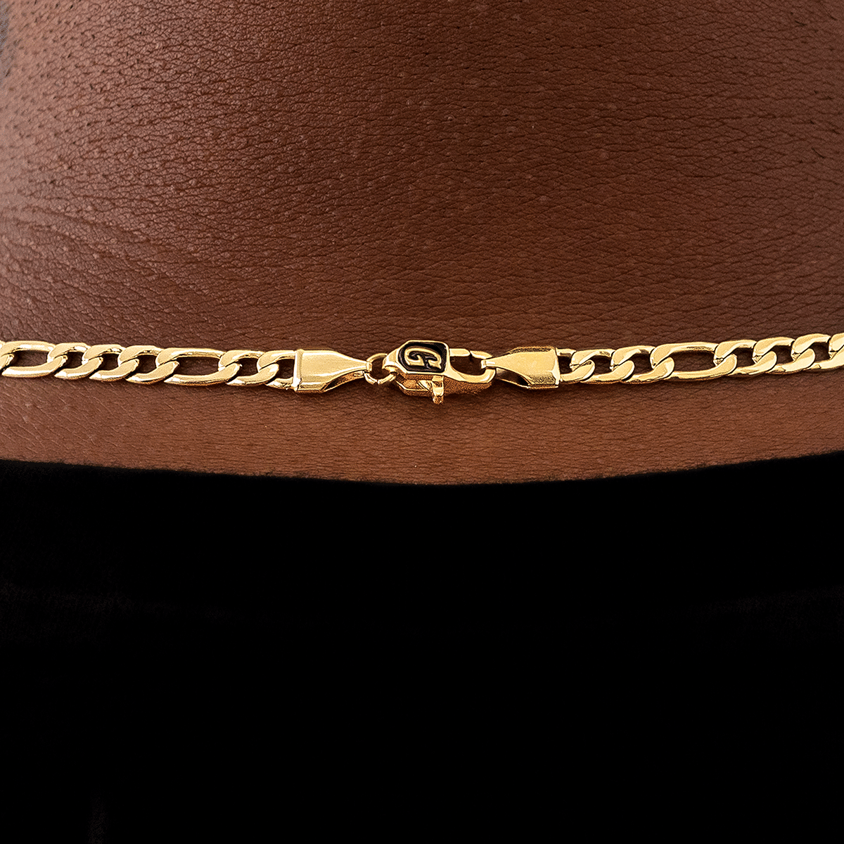 GLD PROMO Figaro Chain in Yellow Gold - 4 mm