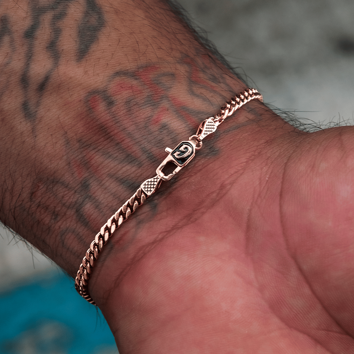 GLD PROMO Micro Cuban Bracelet in Rose Gold - 3 mm