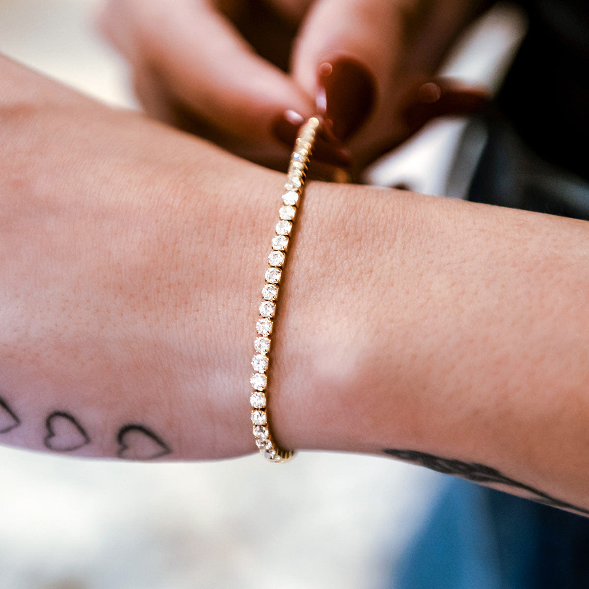 GLD PROMO - WOMEN Micro Tennis Bracelet in Yellow Gold
