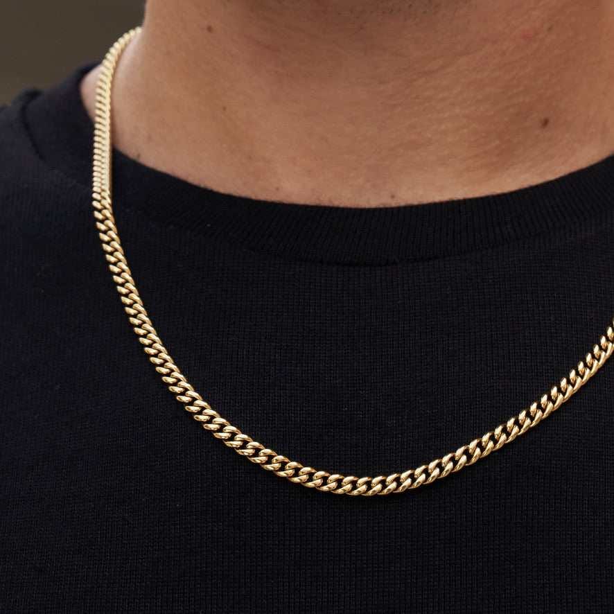 GLD PROMO SETS Miami Cuban Chain in Yellow Gold - 5 mm