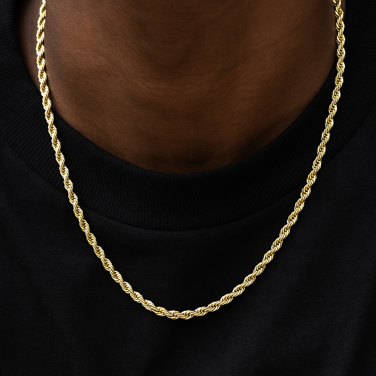GLD PROMO SETS Rope Chain in Yellow Gold - 4 mm