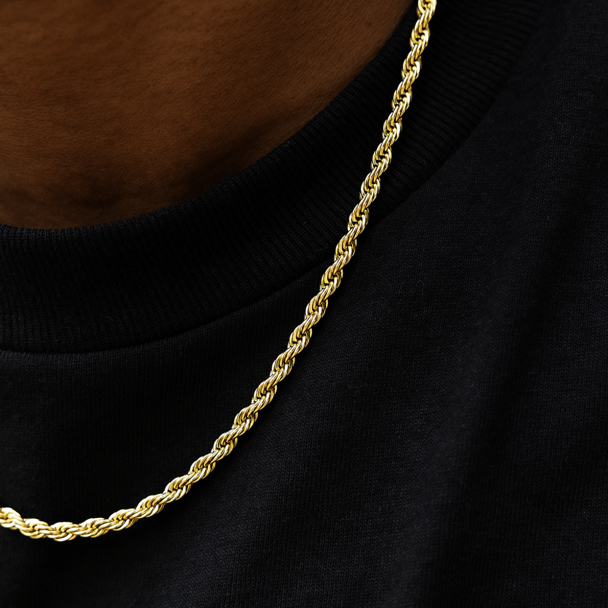 GLD PROMO SETS Rope Chain in Yellow Gold - 4 mm
