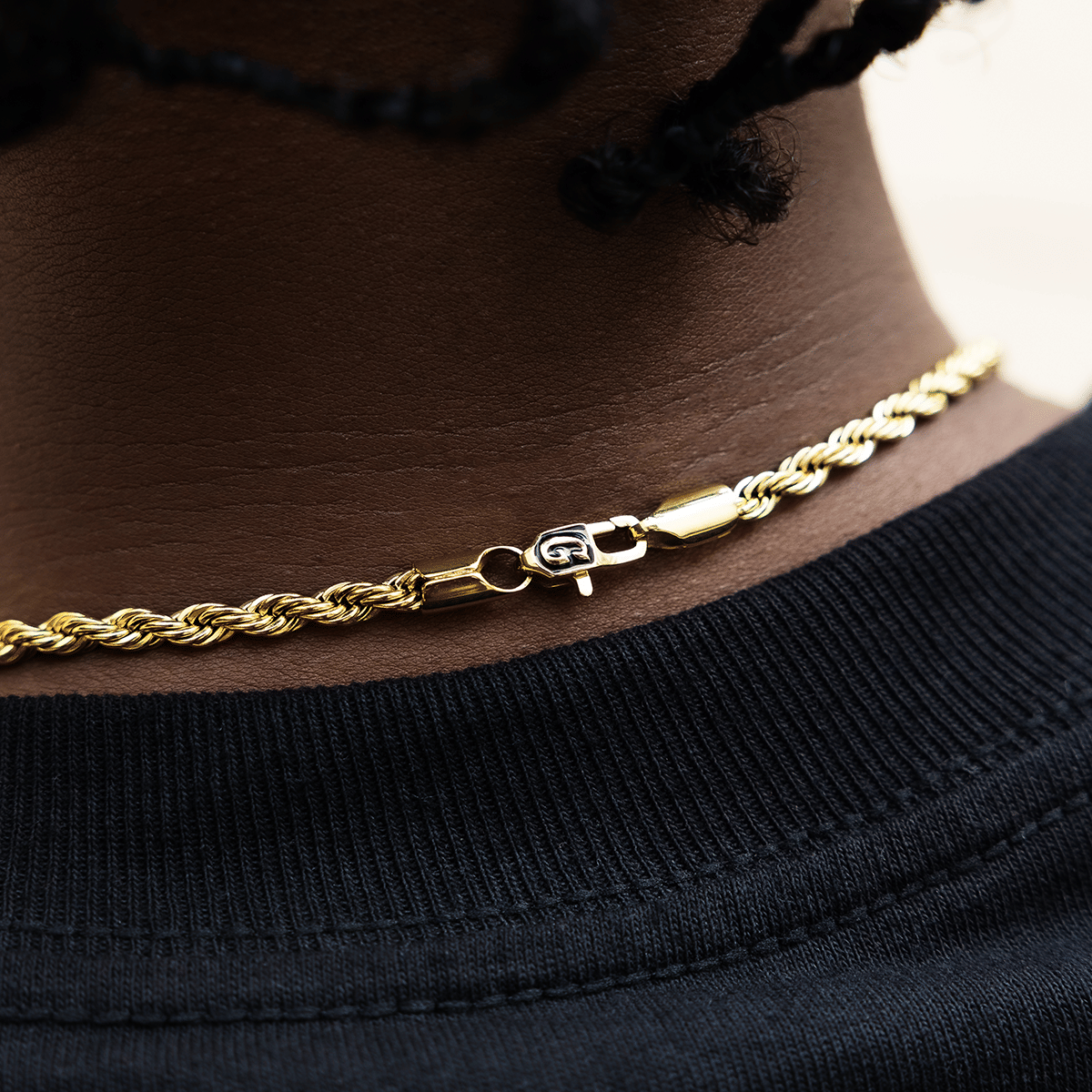 GLD PROMO SETS Rope Chain in Yellow Gold - 4 mm