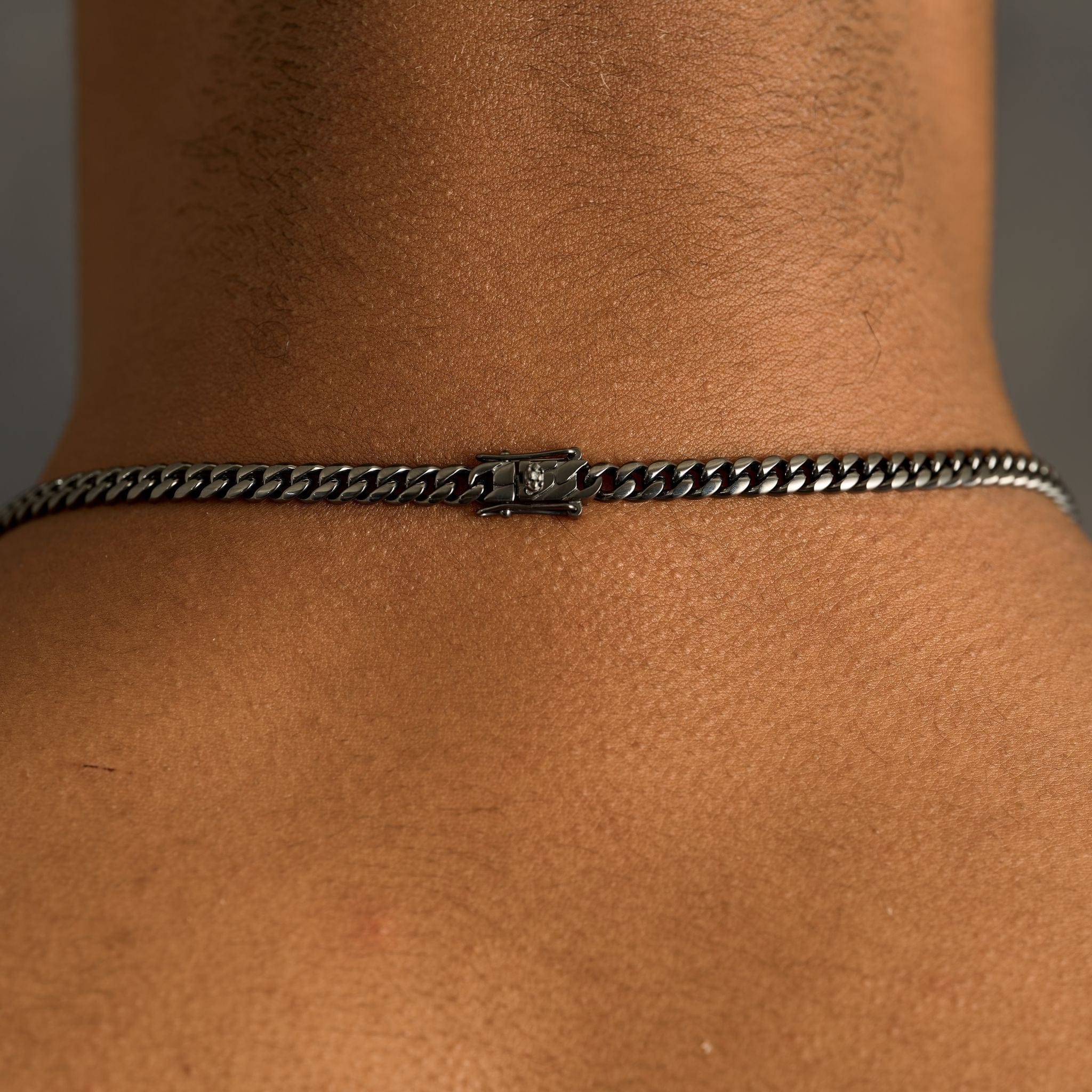 GLD Promo Miami Cuban Chain in Black - 5 mm