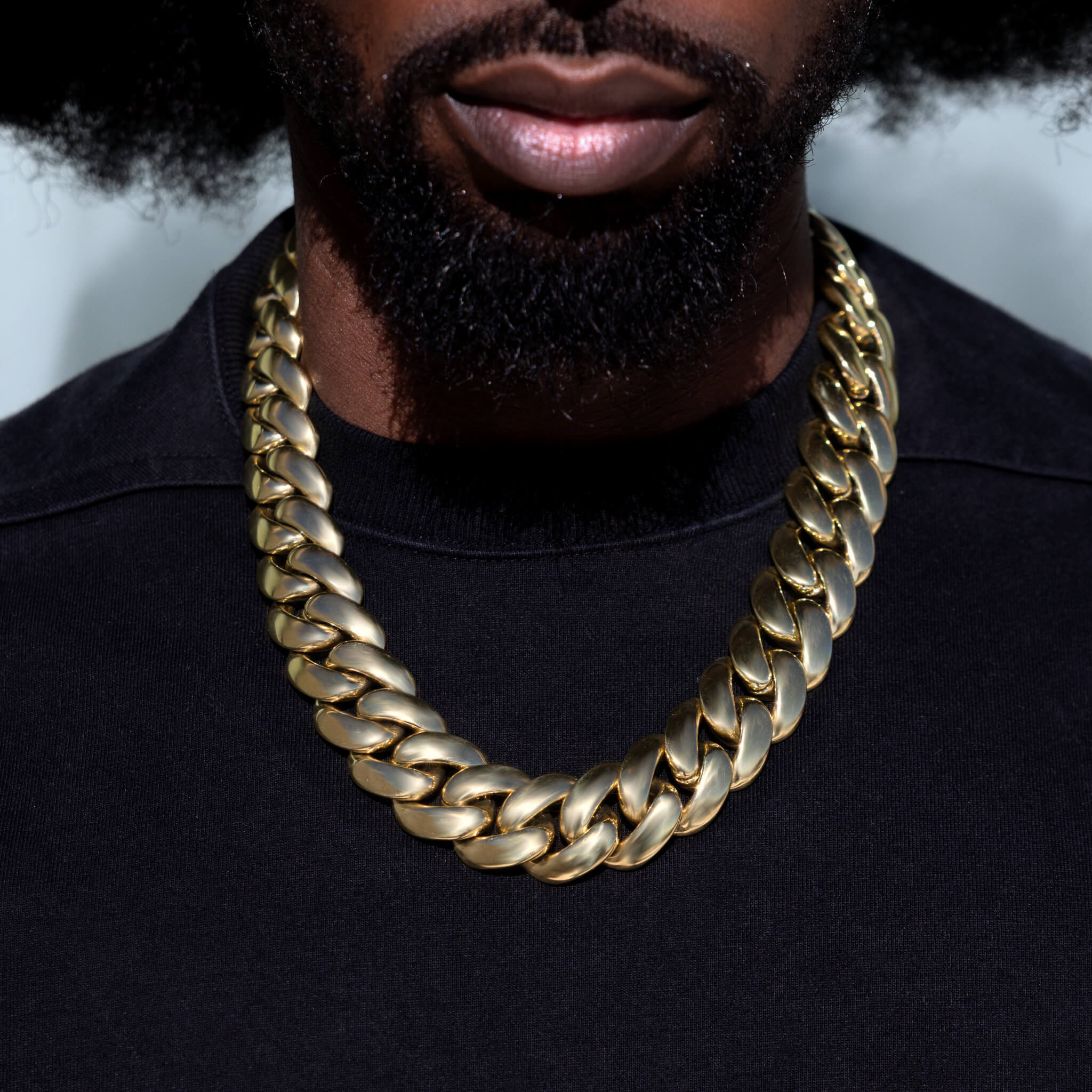 GLD Men Miami Cuban Chain in Yellow Gold - 25 mm