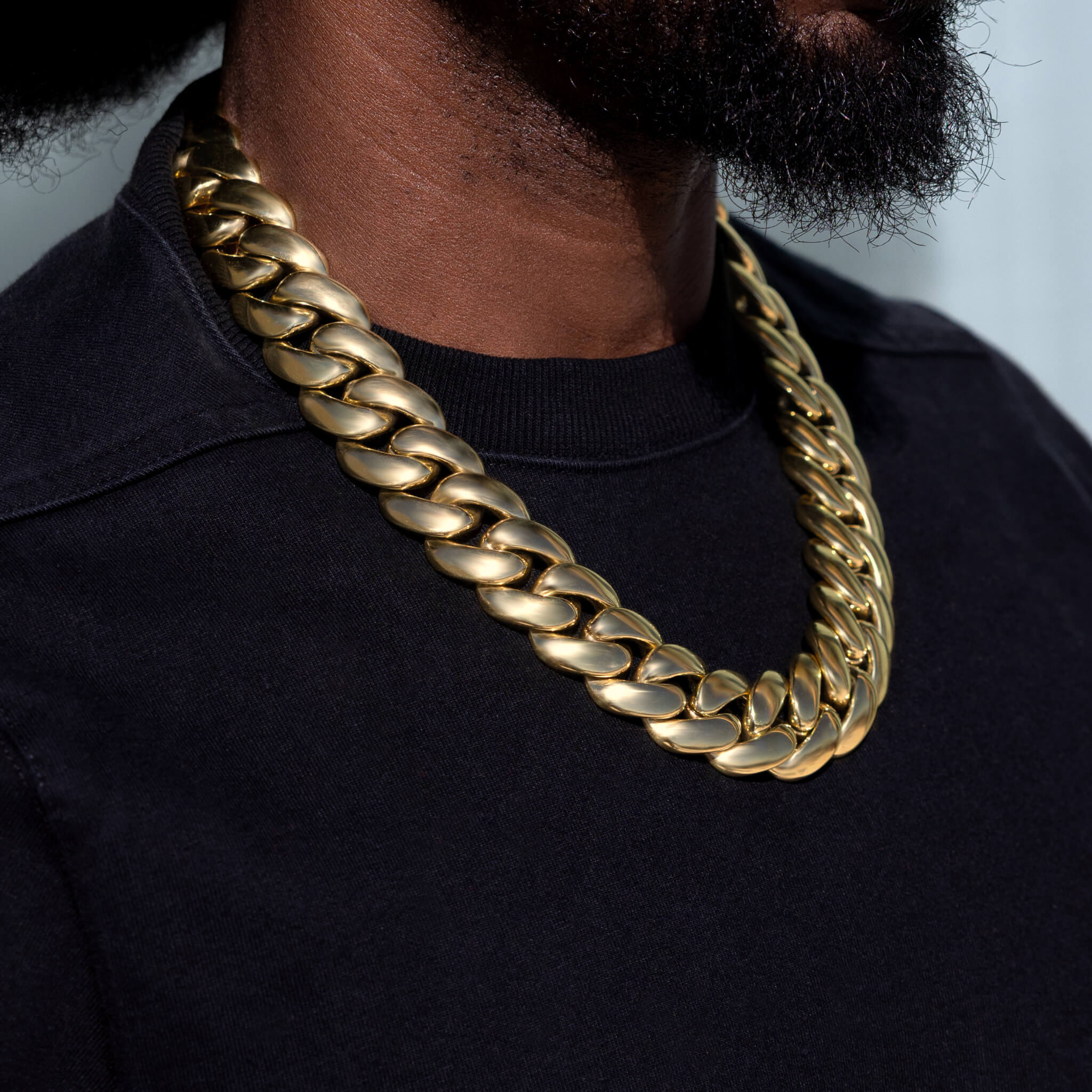 GLD Men Miami Cuban Chain in Yellow Gold - 25 mm