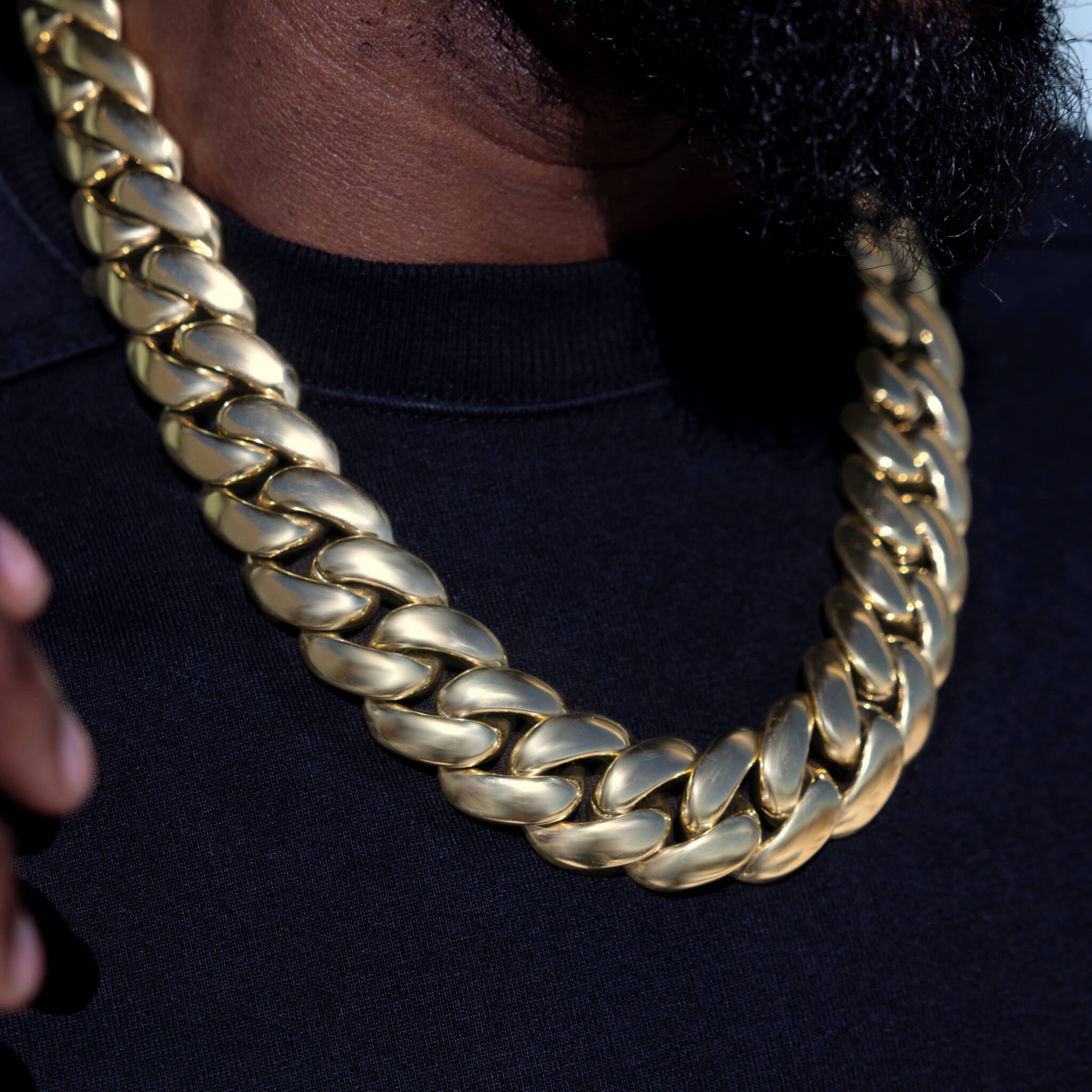 GLD Men Miami Cuban Chain in Yellow Gold - 25 mm