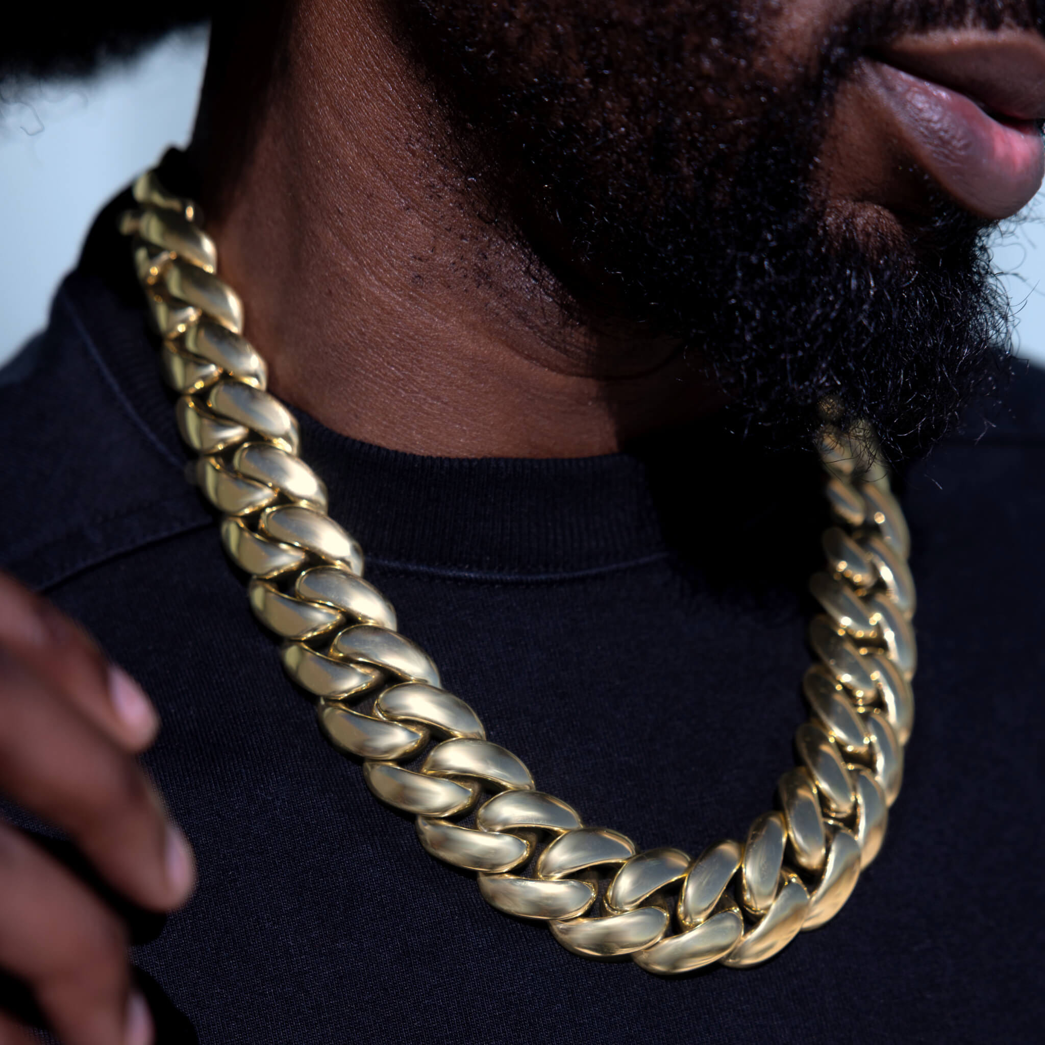 GLD Men Miami Cuban Chain in Yellow Gold - 25 mm
