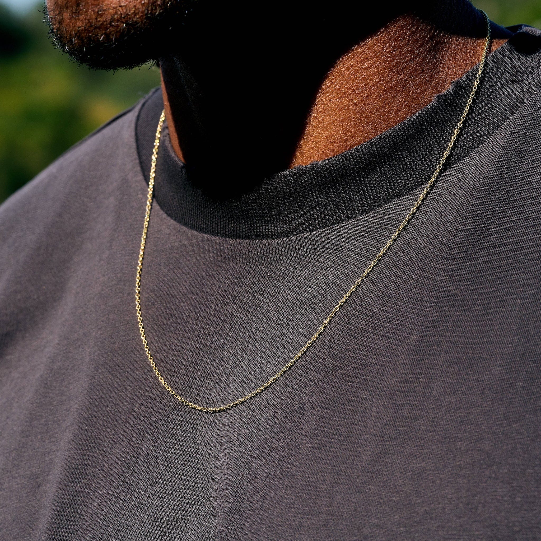 GLD PROMO Cable Chain in Yellow Gold - 1.5 mm