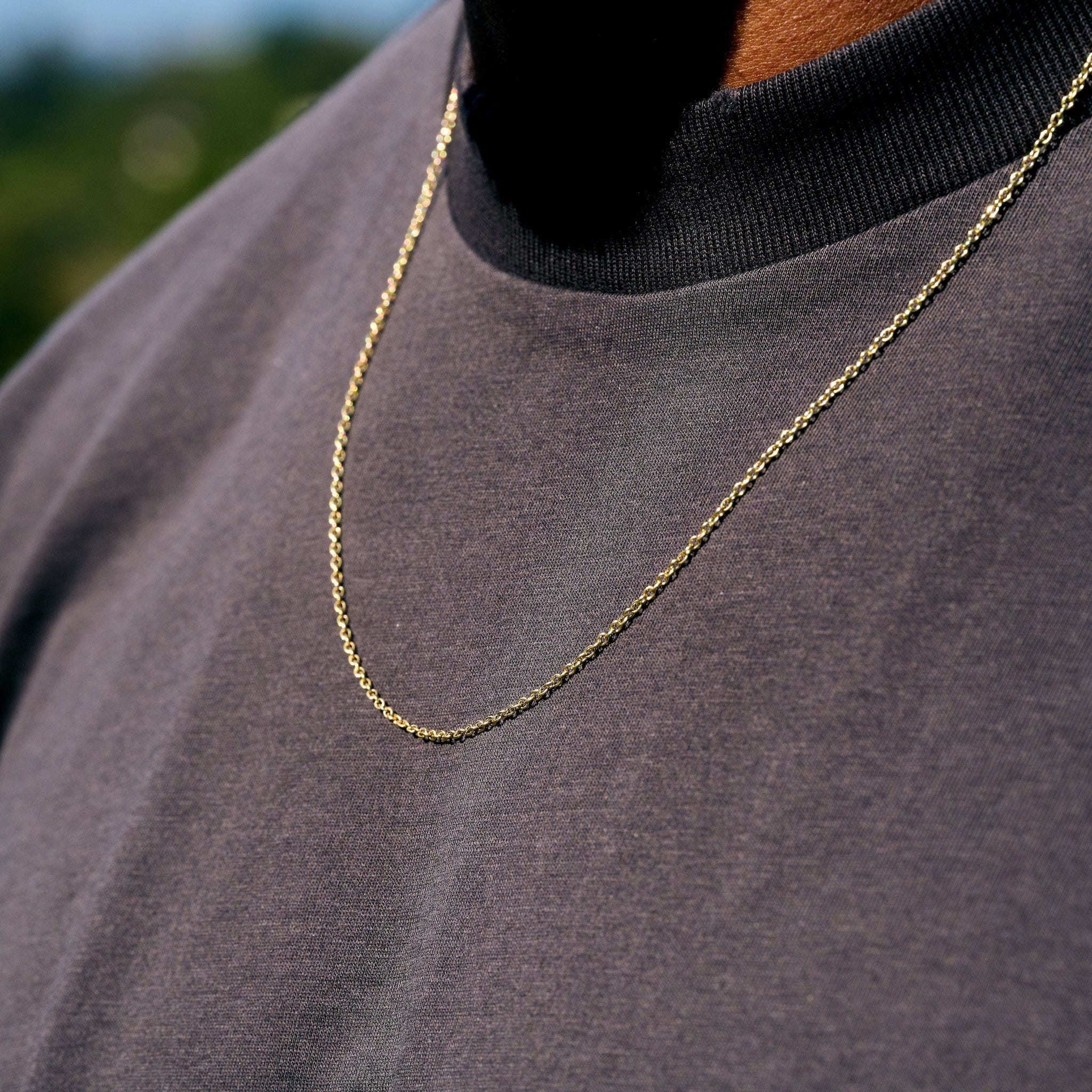 GLD PROMO Cable Chain in Yellow Gold - 1.5 mm