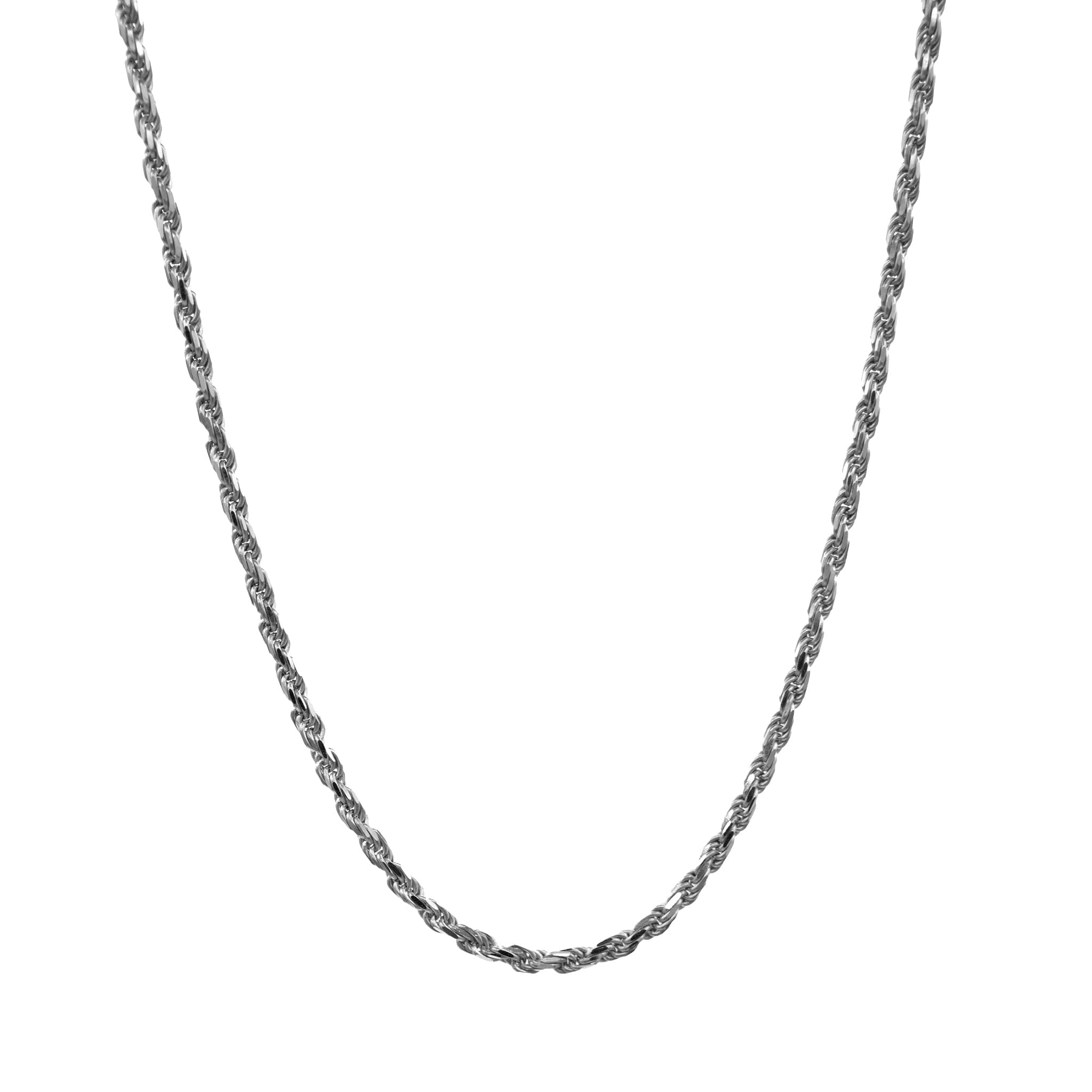 GLD Men Rope Chain in Sterling Silver - 4 mm