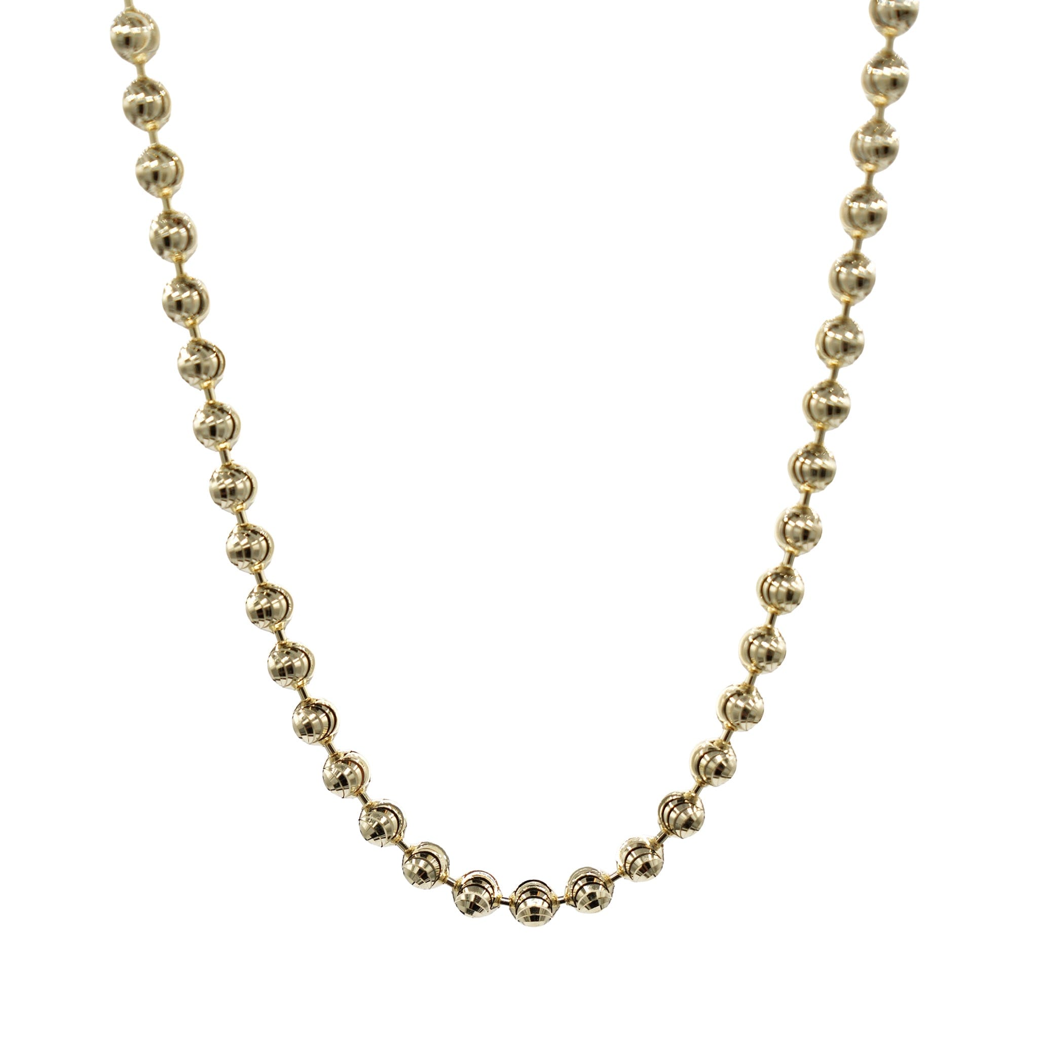 GLD Men Moon Cut Ball Chain in Yellow Gold Vermeil - 4 mm