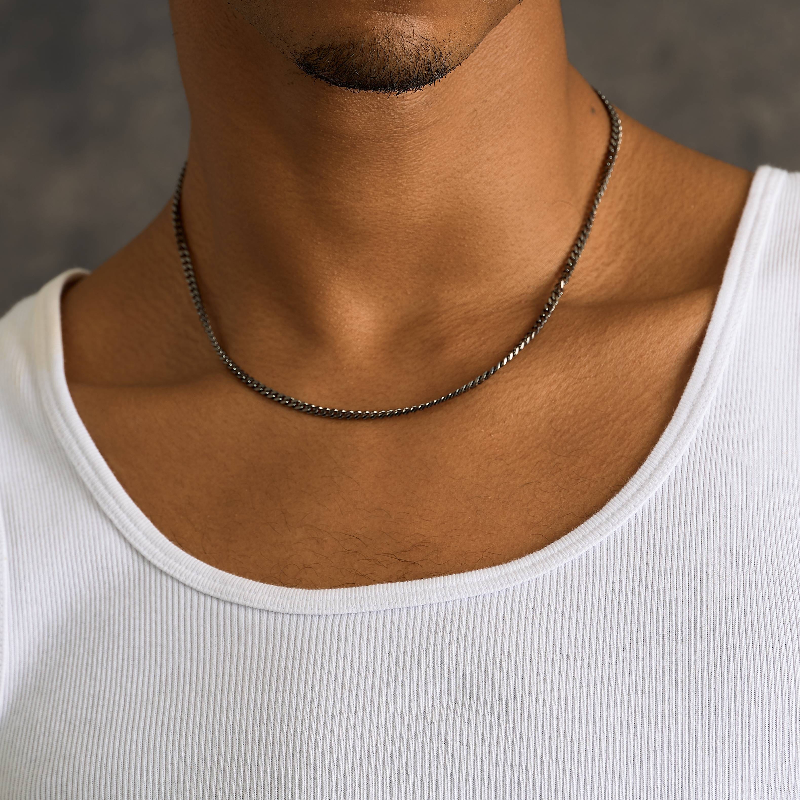 GLD PROMO SETS Micro Cuban Chain in Black - 3 mm