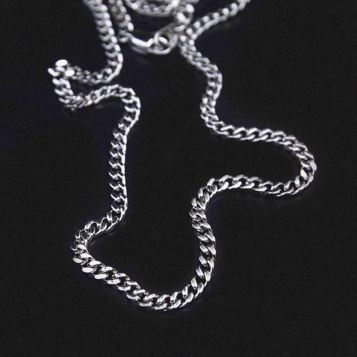 GLD PROMO Micro Cuban Chain in White Gold - 3 mm