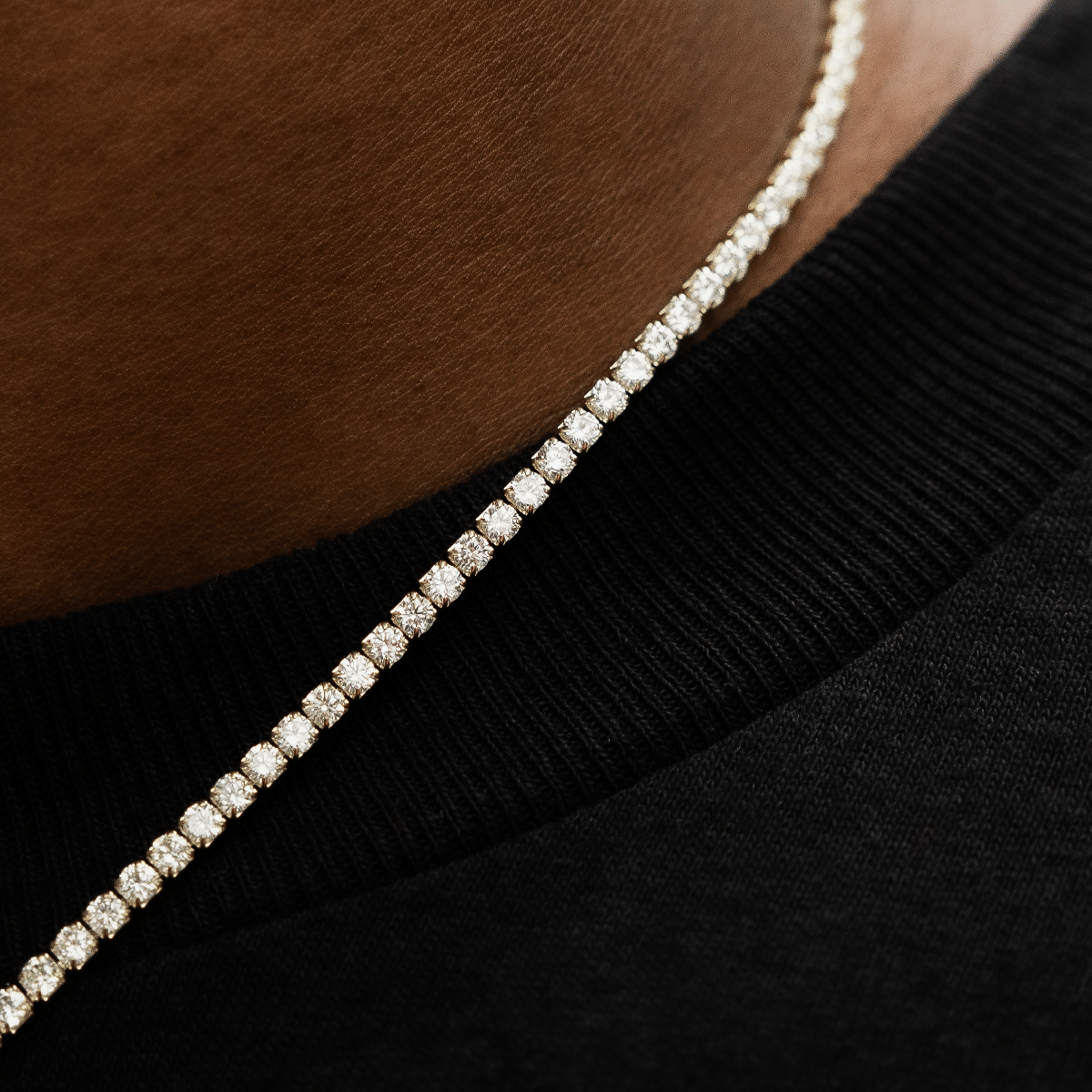 GLD PROMO SETS Micro Tennis Necklace in Yellow Gold