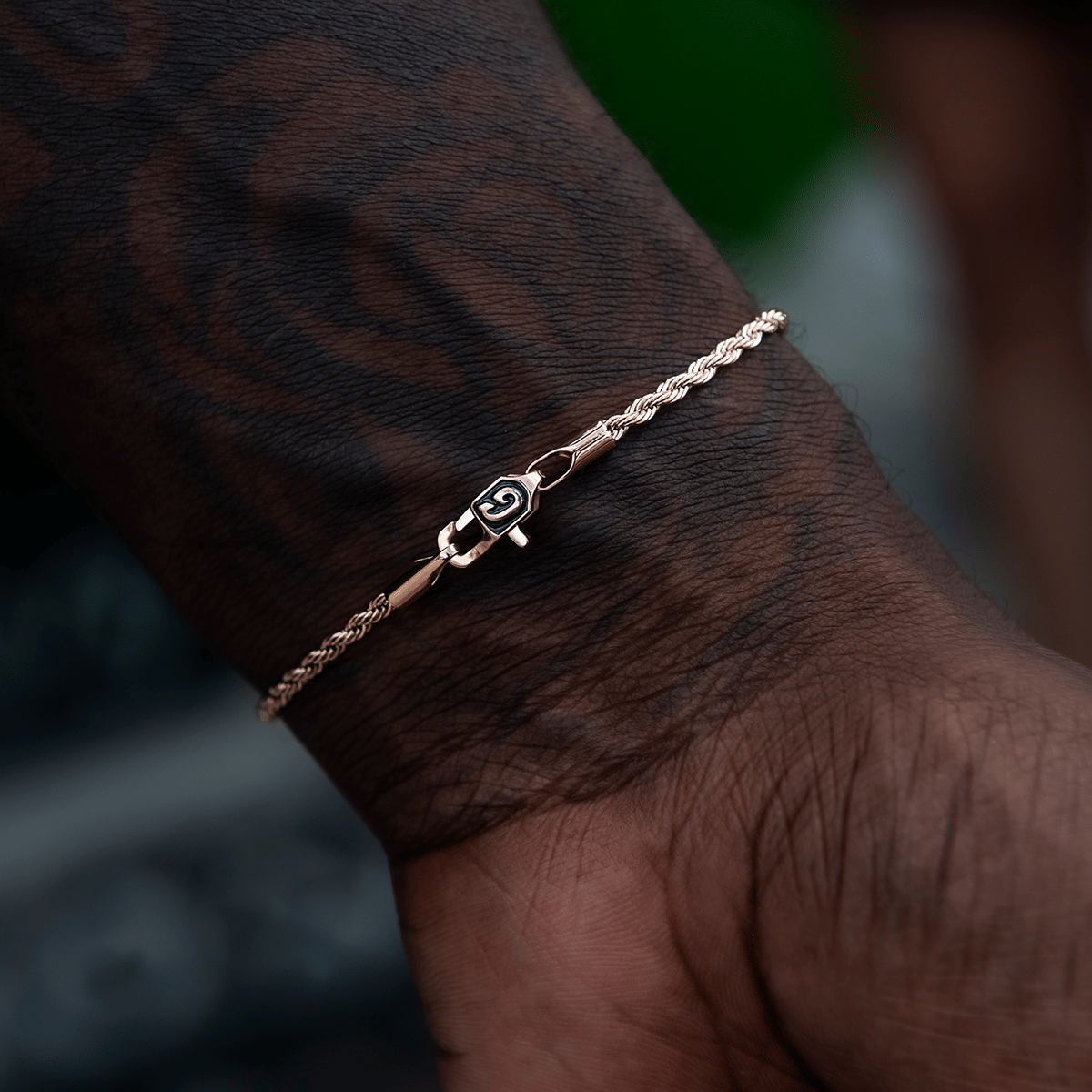 GLD PROMO SETS Rope Bracelet in Rose Gold - 2 mm