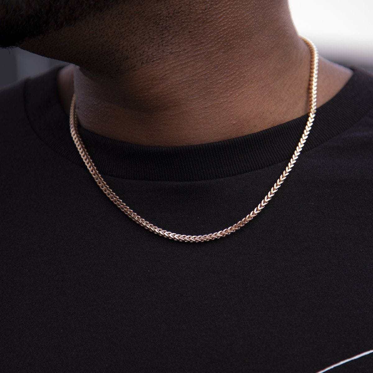 GLD PROMO SETS Franco Chain in Rose Gold - 3 mm