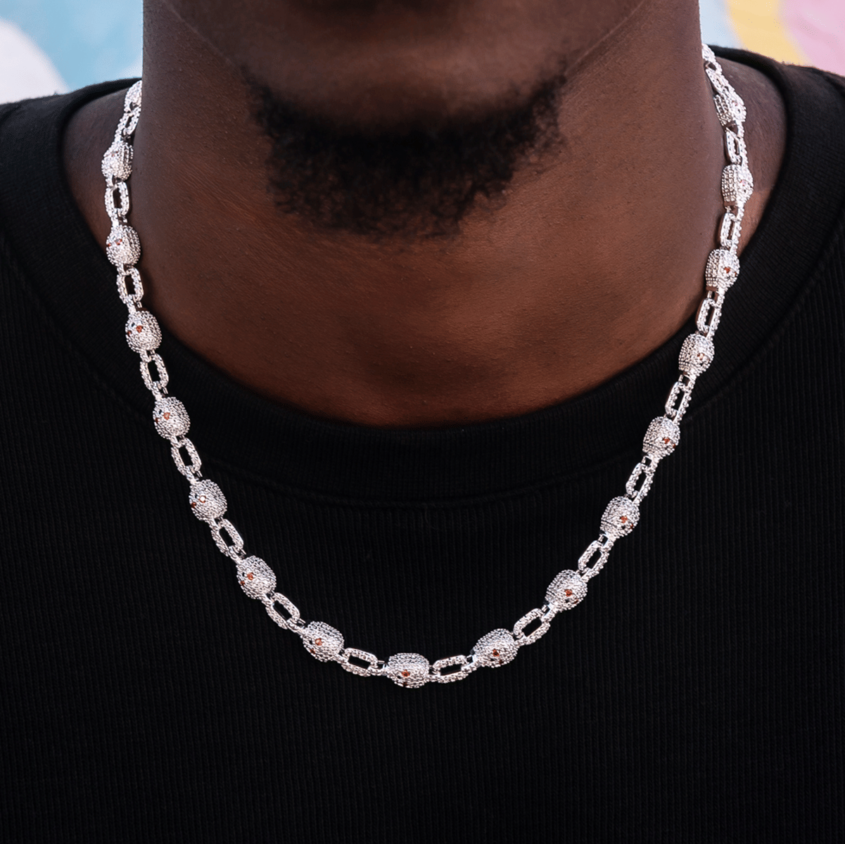 GLD PROMO Pave Skull Chain