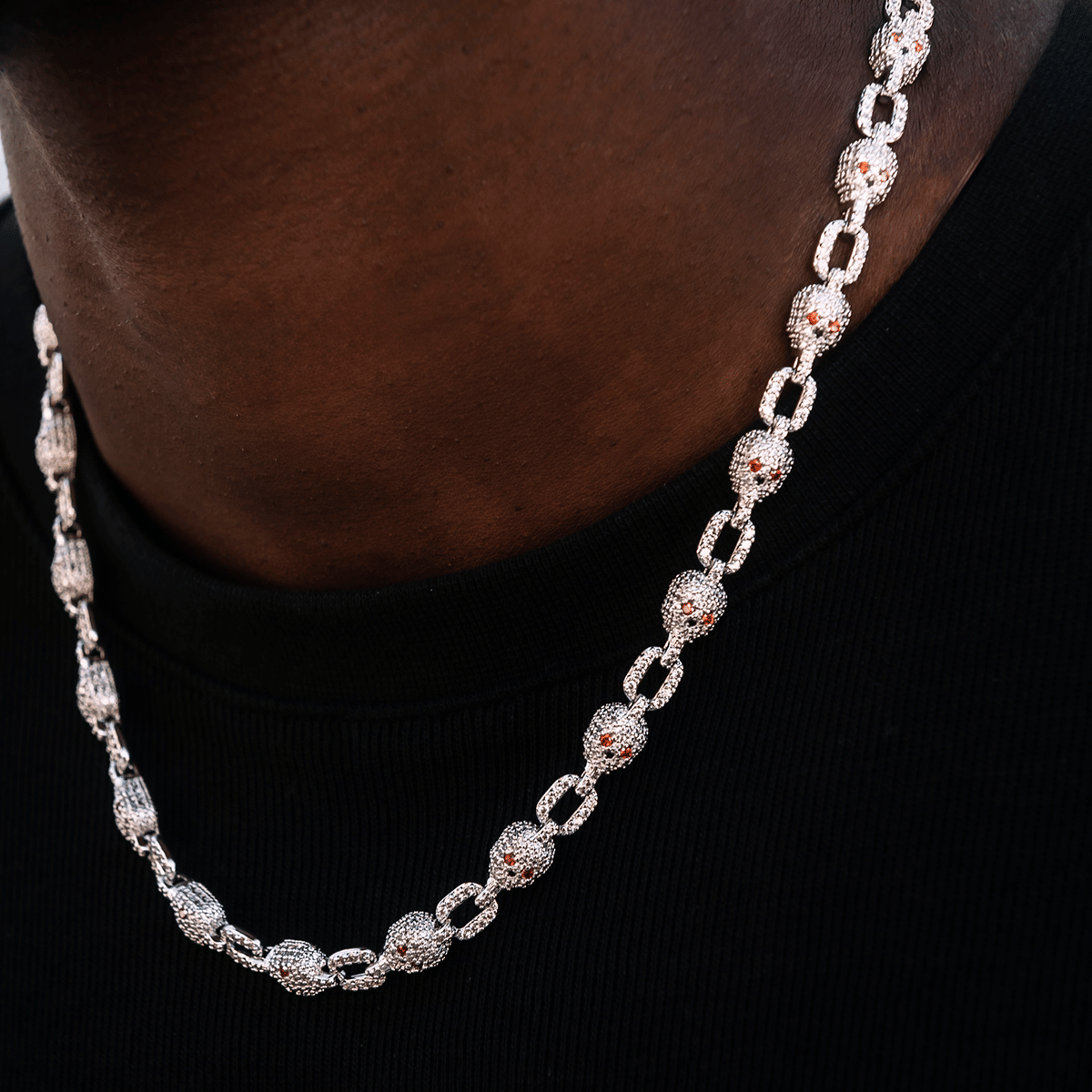 GLD PROMO Pave Skull Chain