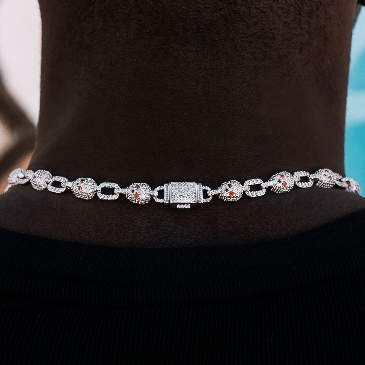 GLD PROMO Pave Skull Chain