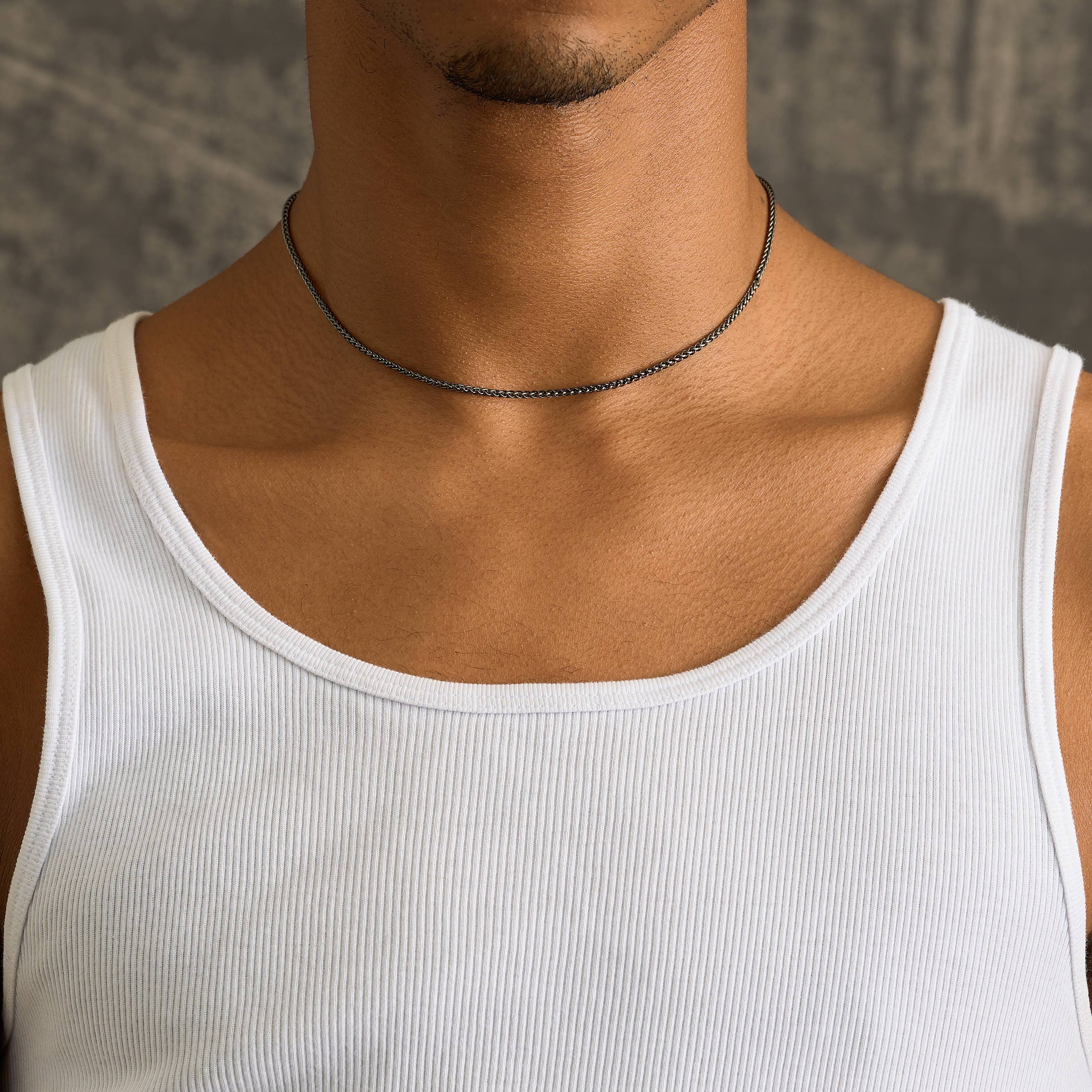 GLD Men Palm Chain in Black - 2 mm