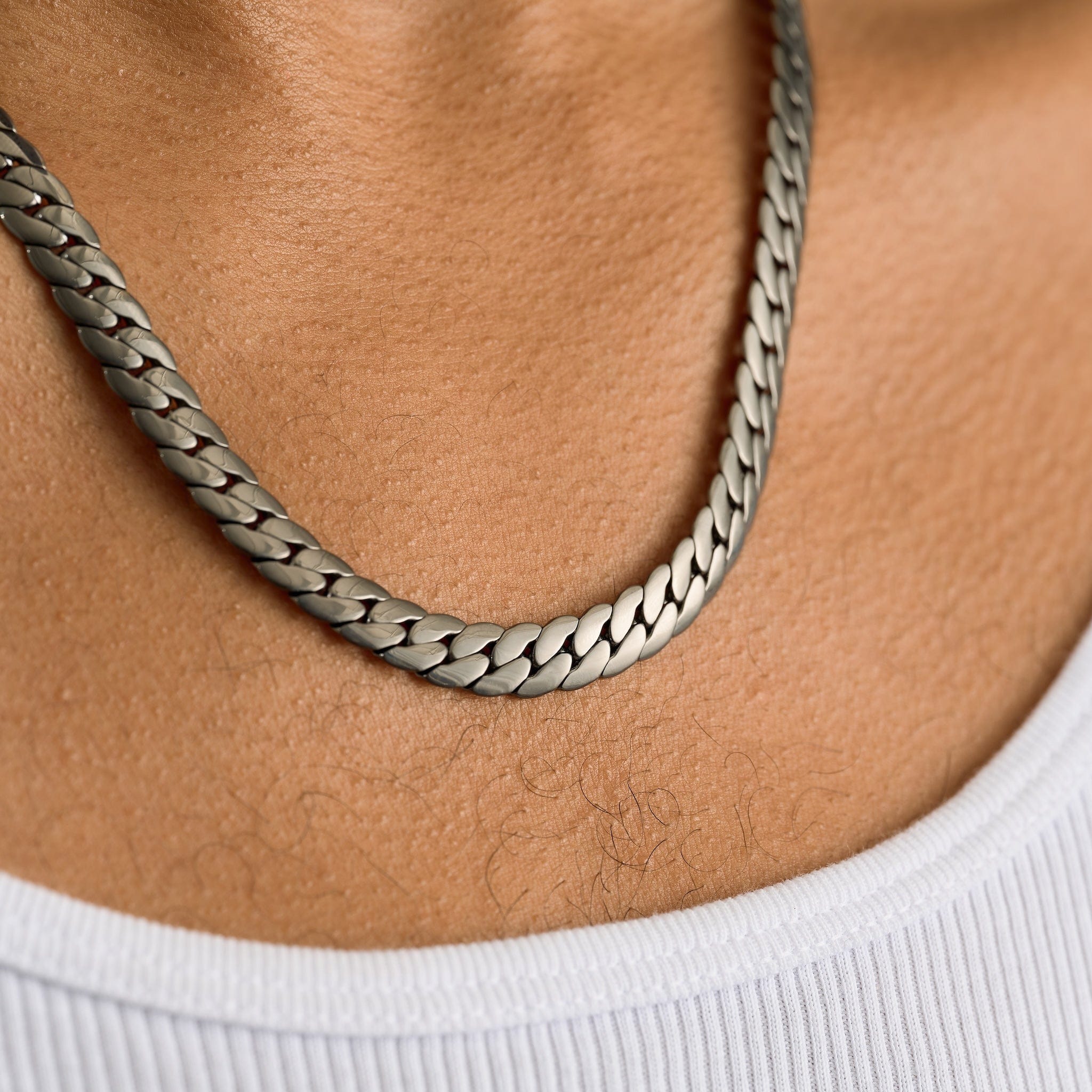 GLD Men South Beach Cuban Chain in Black - 8 mm