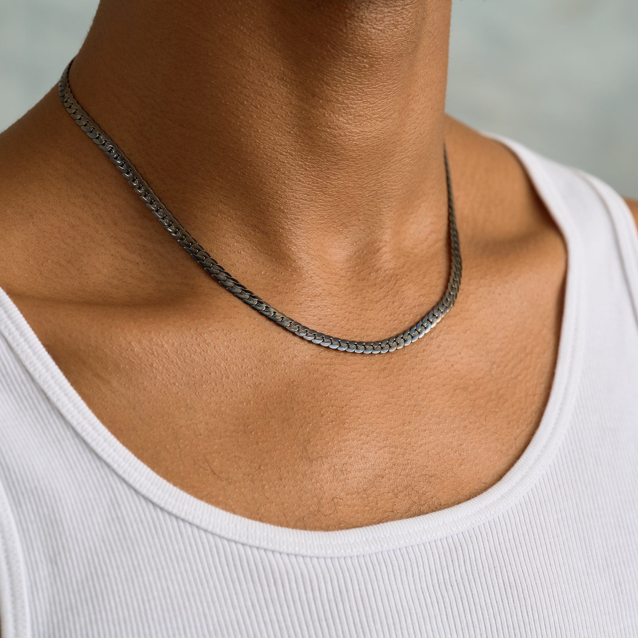 GLD Men South Beach Cuban Chain in Black - 5 mm