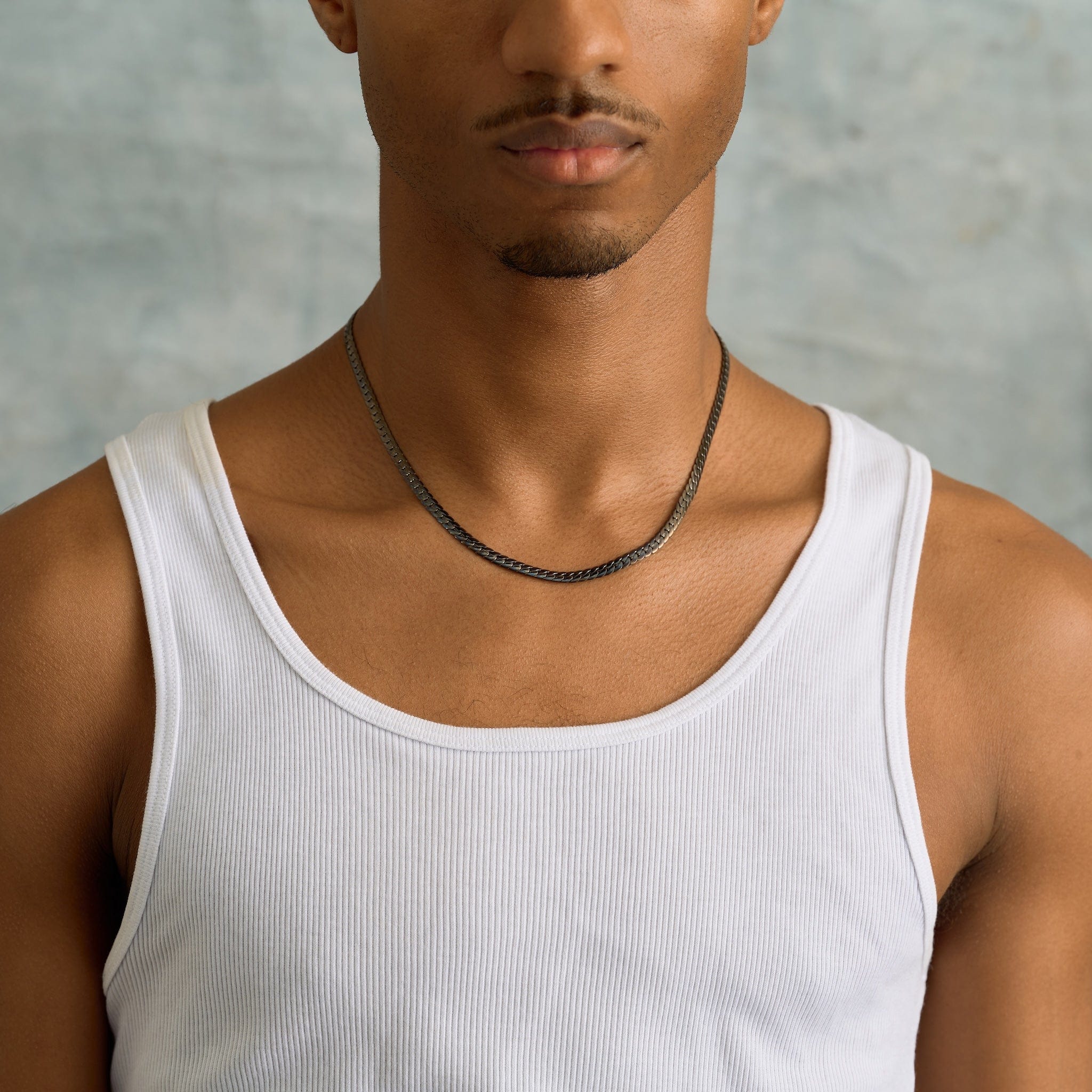 GLD Men South Beach Cuban Chain in Black - 5 mm