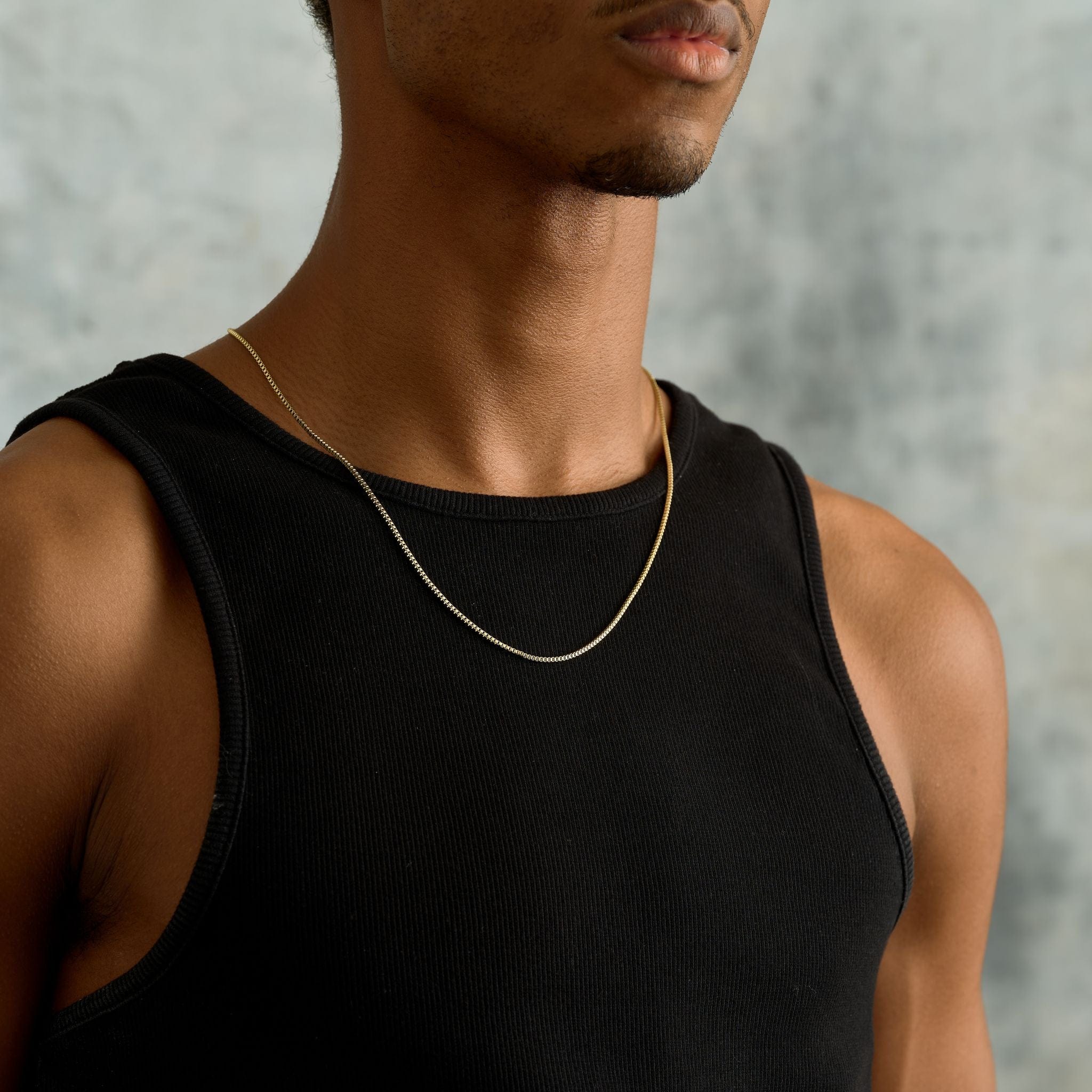 GLD PROMO Micro Box Chain in Yellow Gold - 1.5 mm