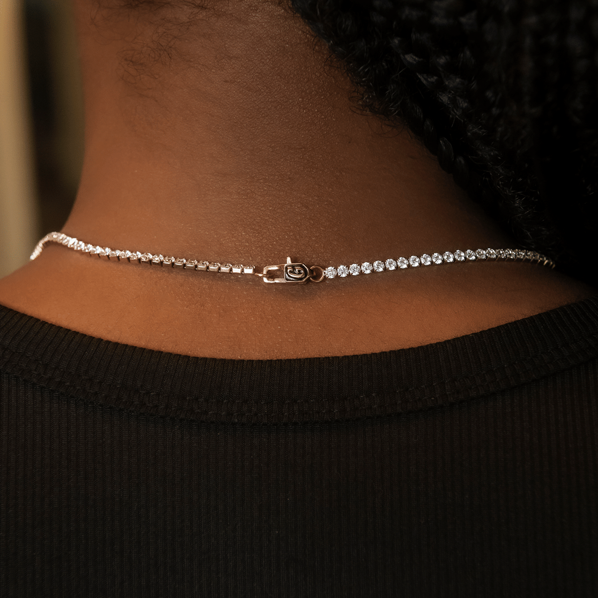 GLD PROMO SETS - WOMEN Micro Tennis Necklace in Rose Gold