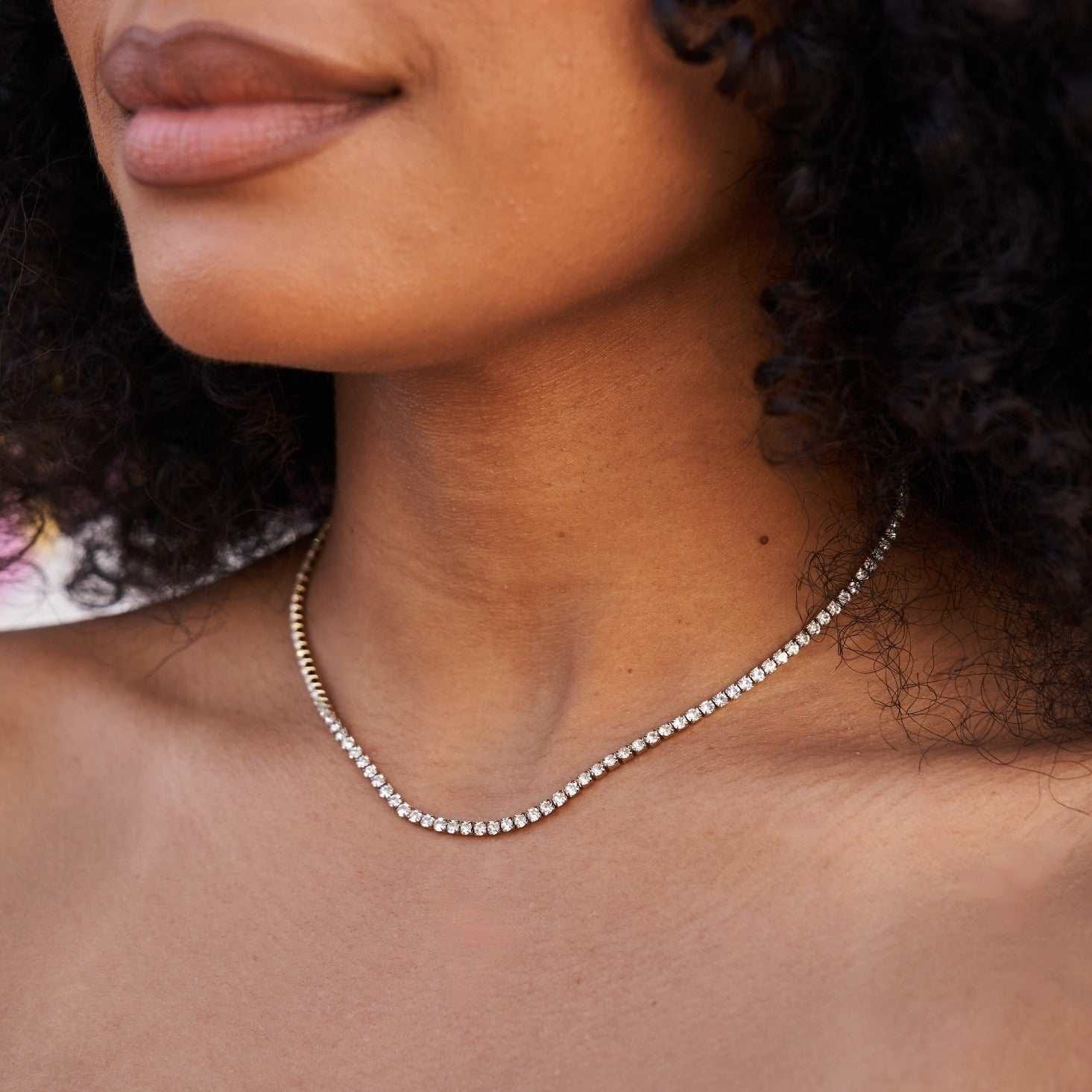 GLD PROMO SETS - WOMEN Micro Tennis Necklace in Yellow Gold
