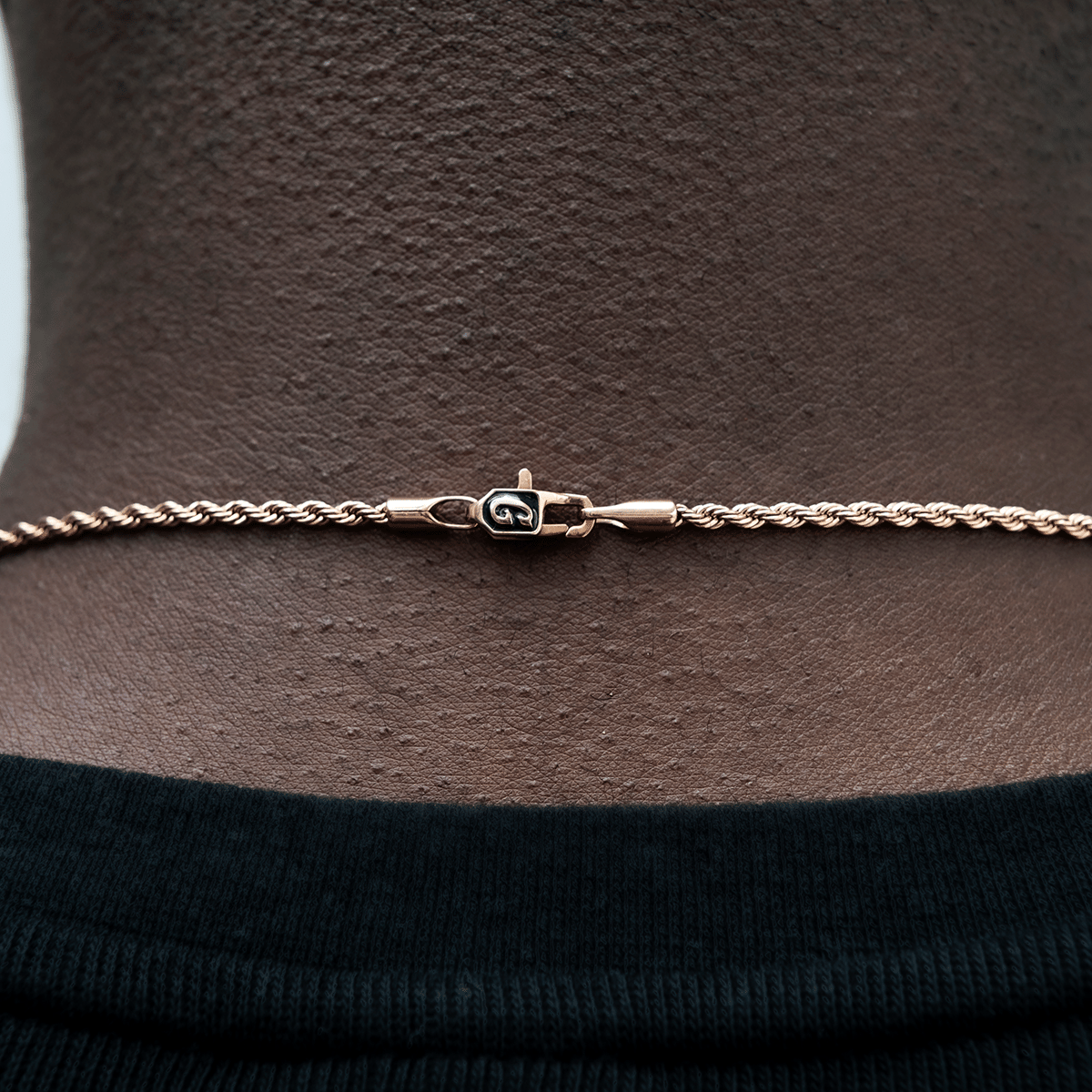 GLD Men GLD Rope Chain in Rose Gold - 2 mm