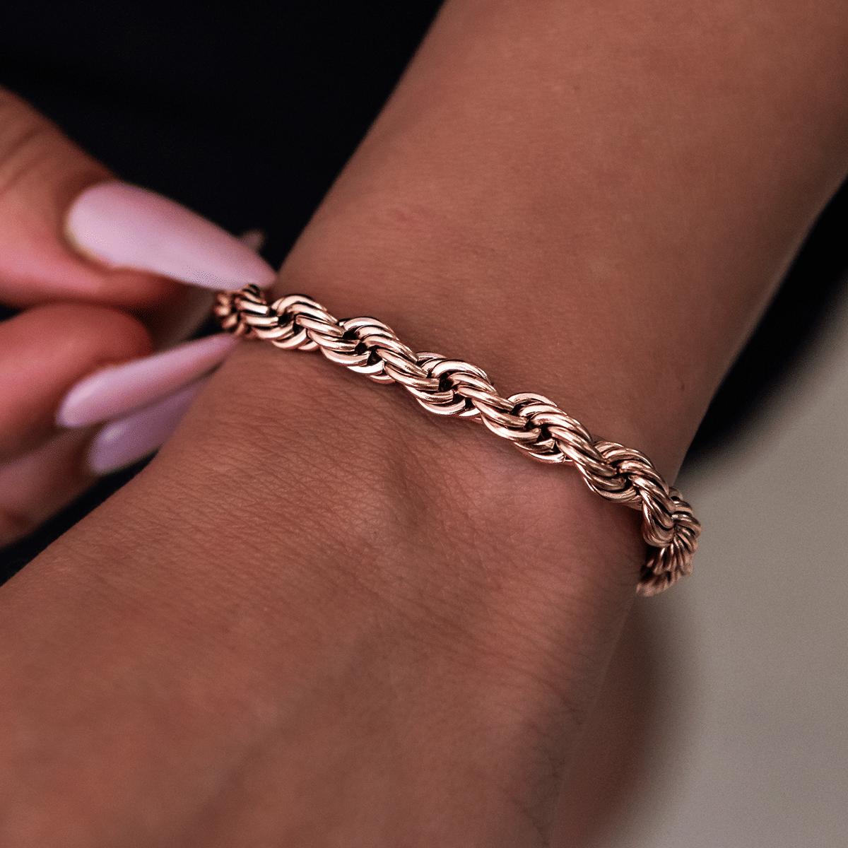 GLD Women GLD Rope Bracelet in Rose Gold - 6 mm